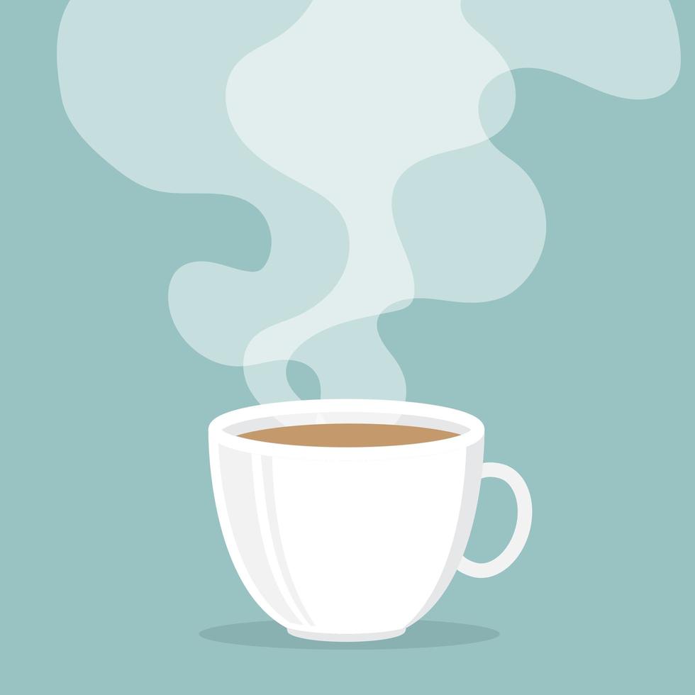 Coffee cup with smoke floating up vector