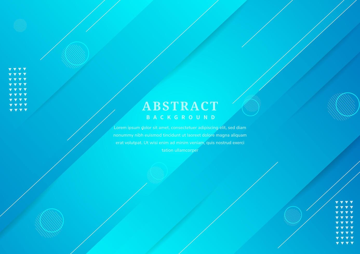 Minimal geometric blue design with angled layers vector