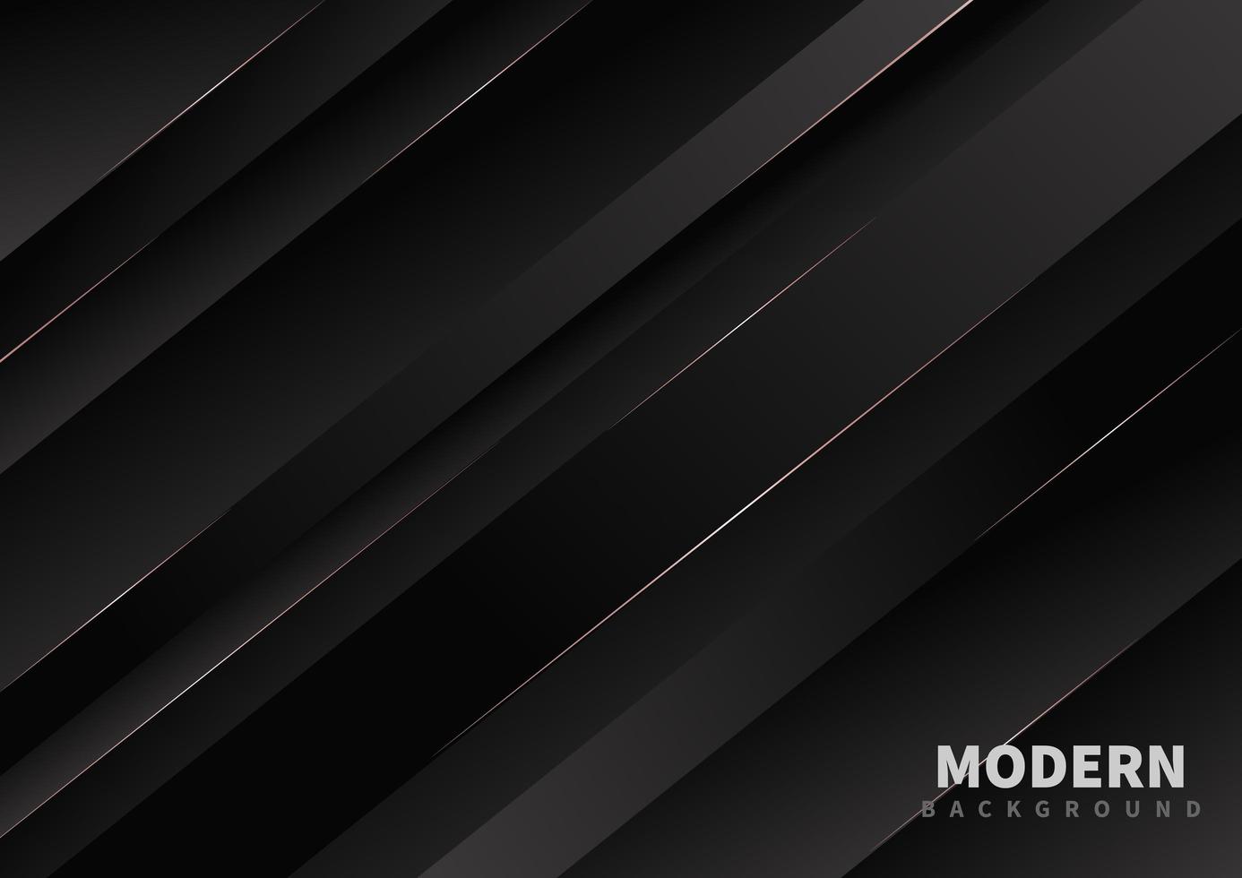 Black abstract 3d diagonal line design vector