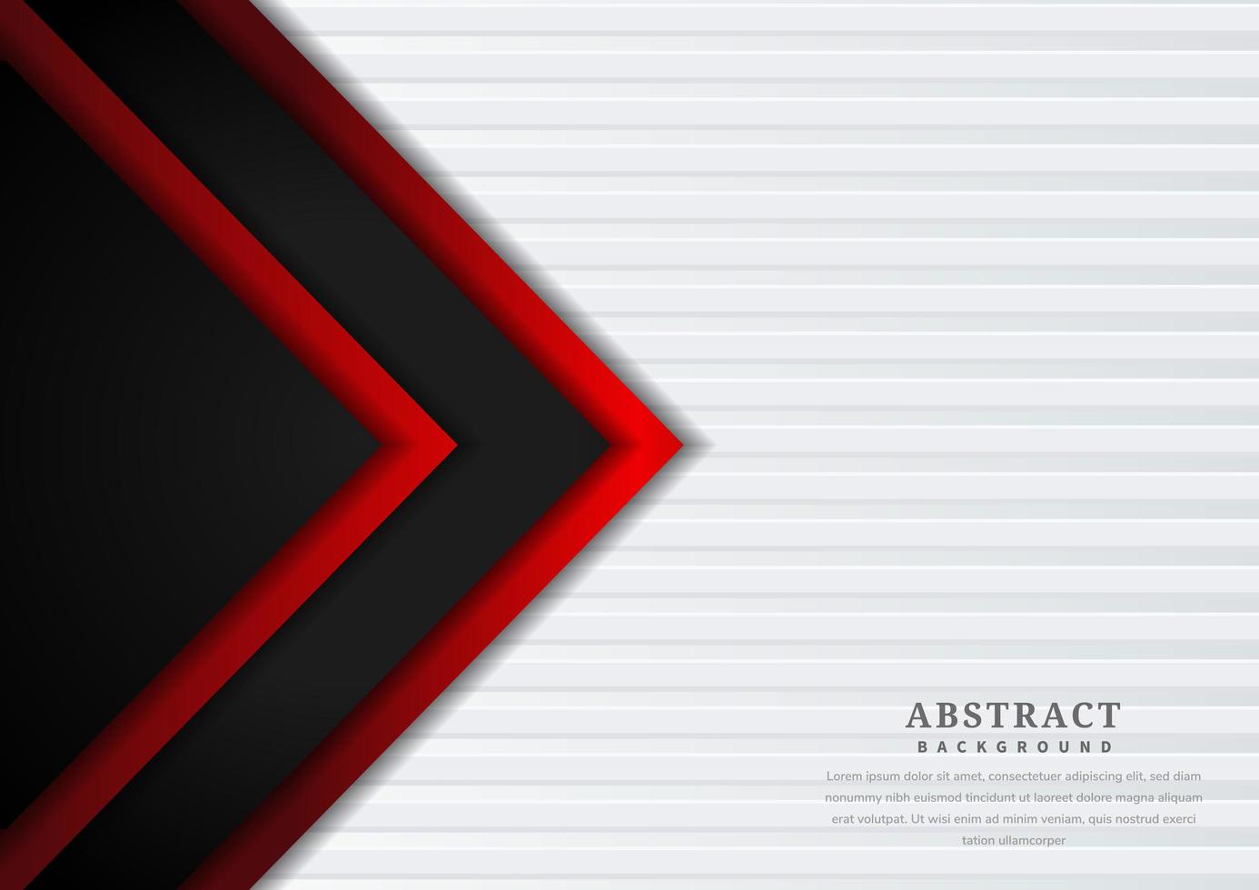 Red and black triangle geometric overlap design vector