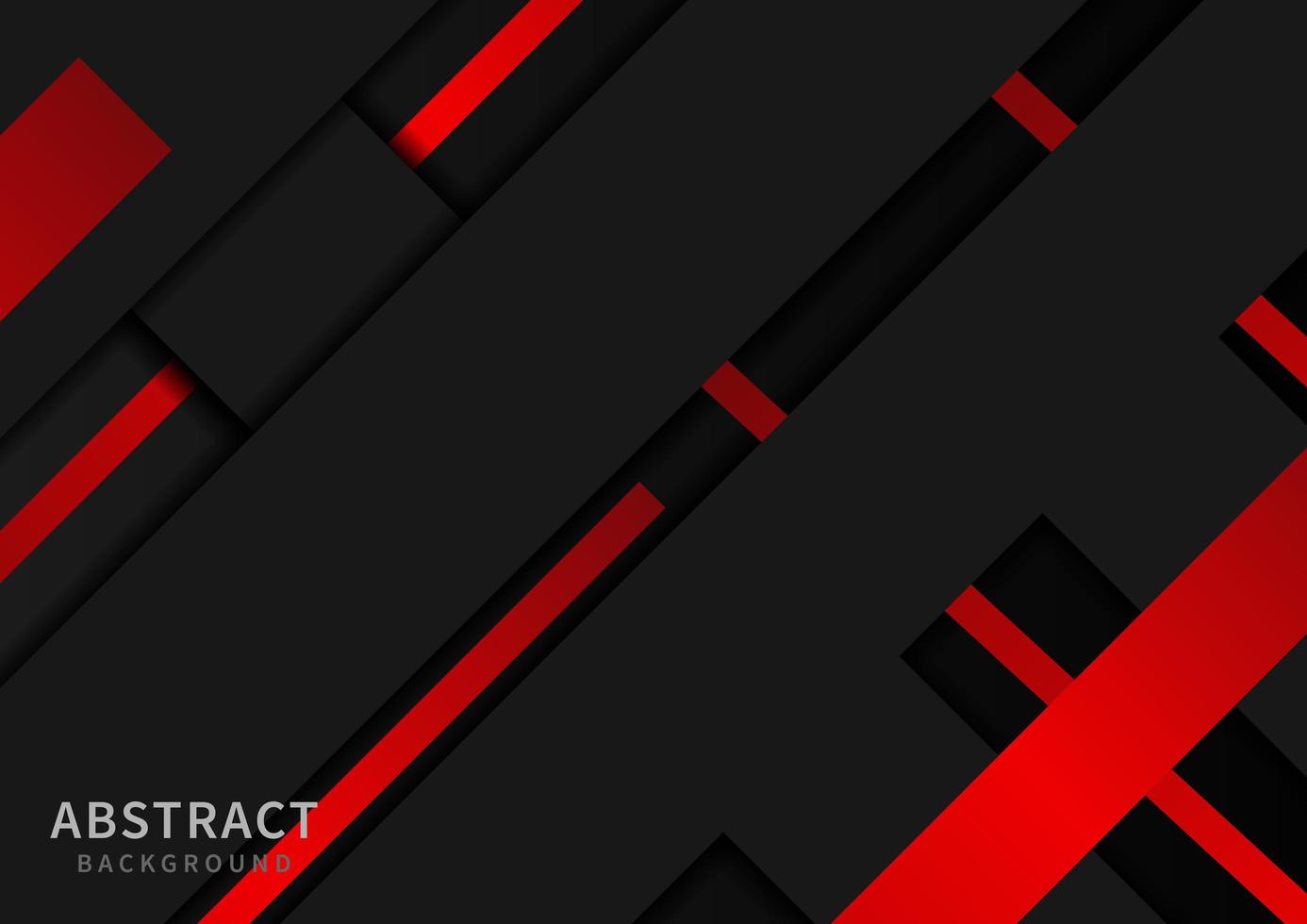 Abstract design with red and black diagonal shapes  vector