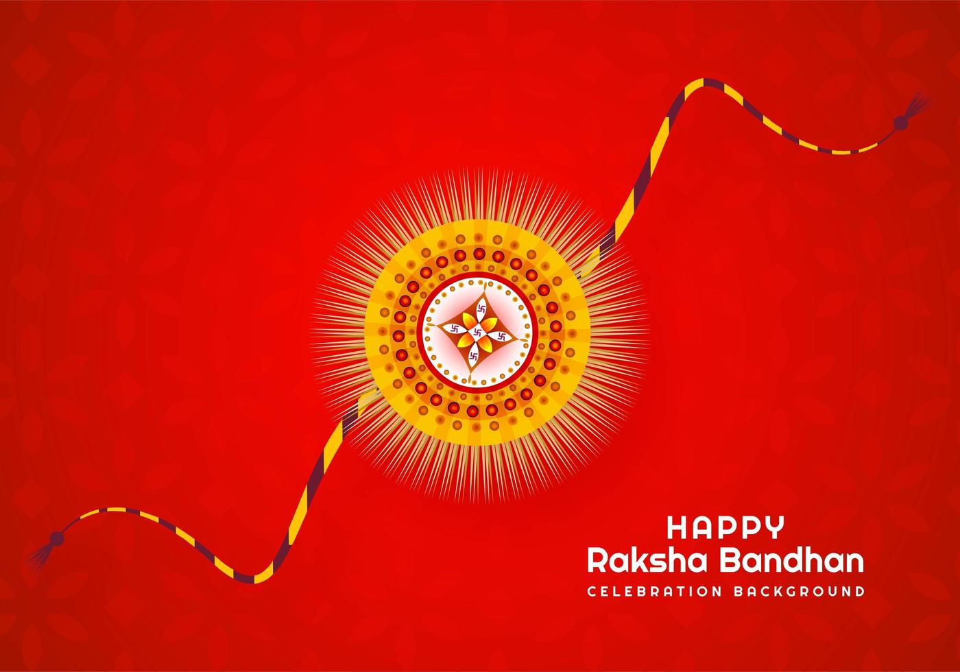 Diseño del festival indio raksha bandhan en rojo vector