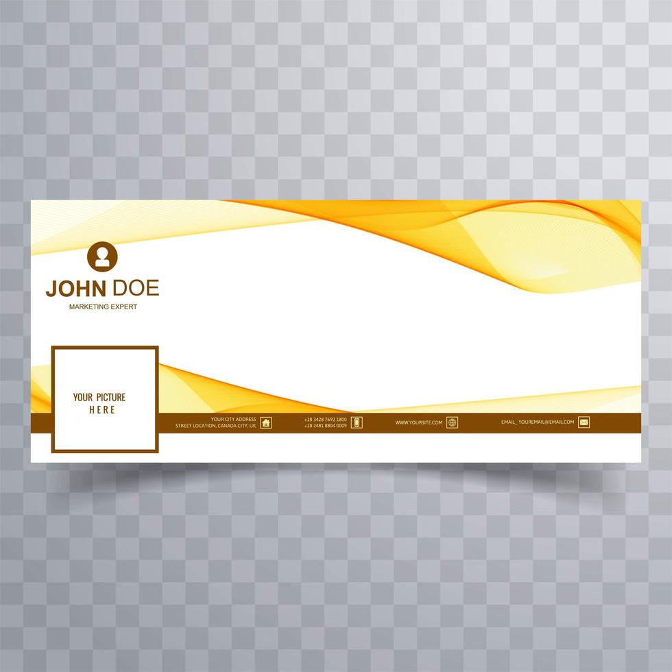 Abstract Yellow Wave Banner Design vector