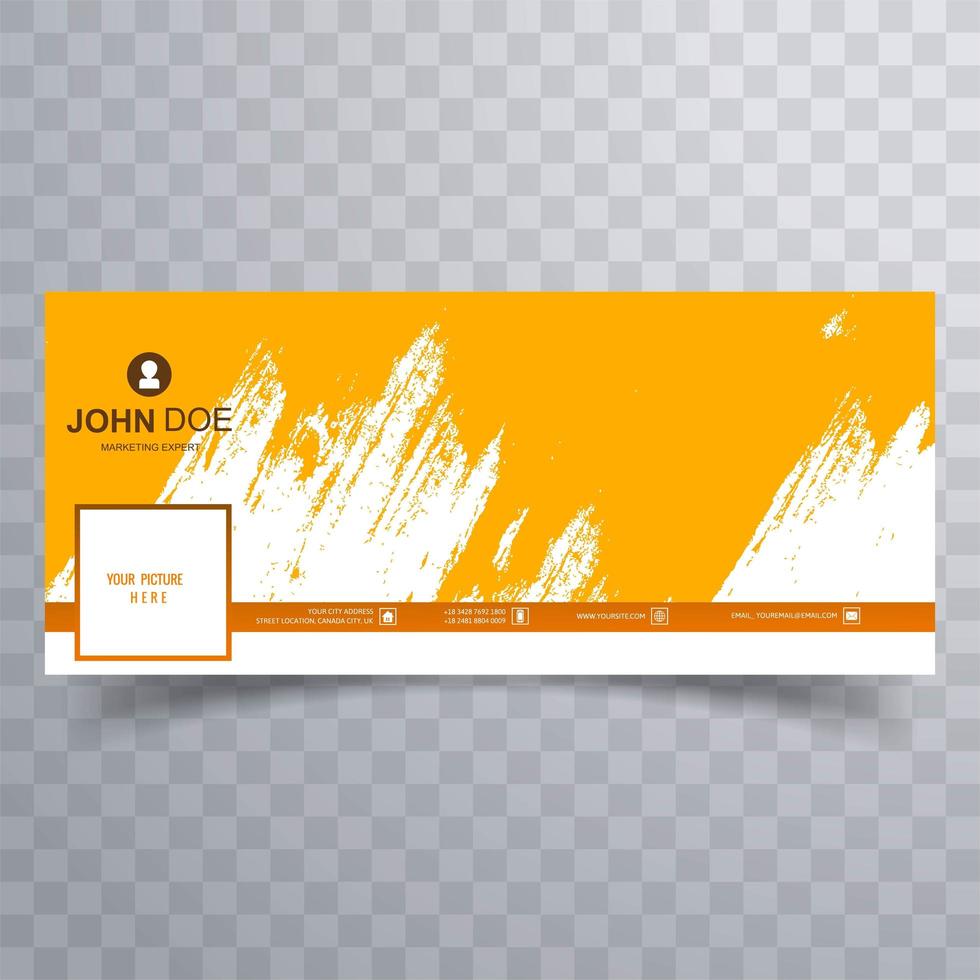 Abstract Yellow Brushstroke Cover Design vector