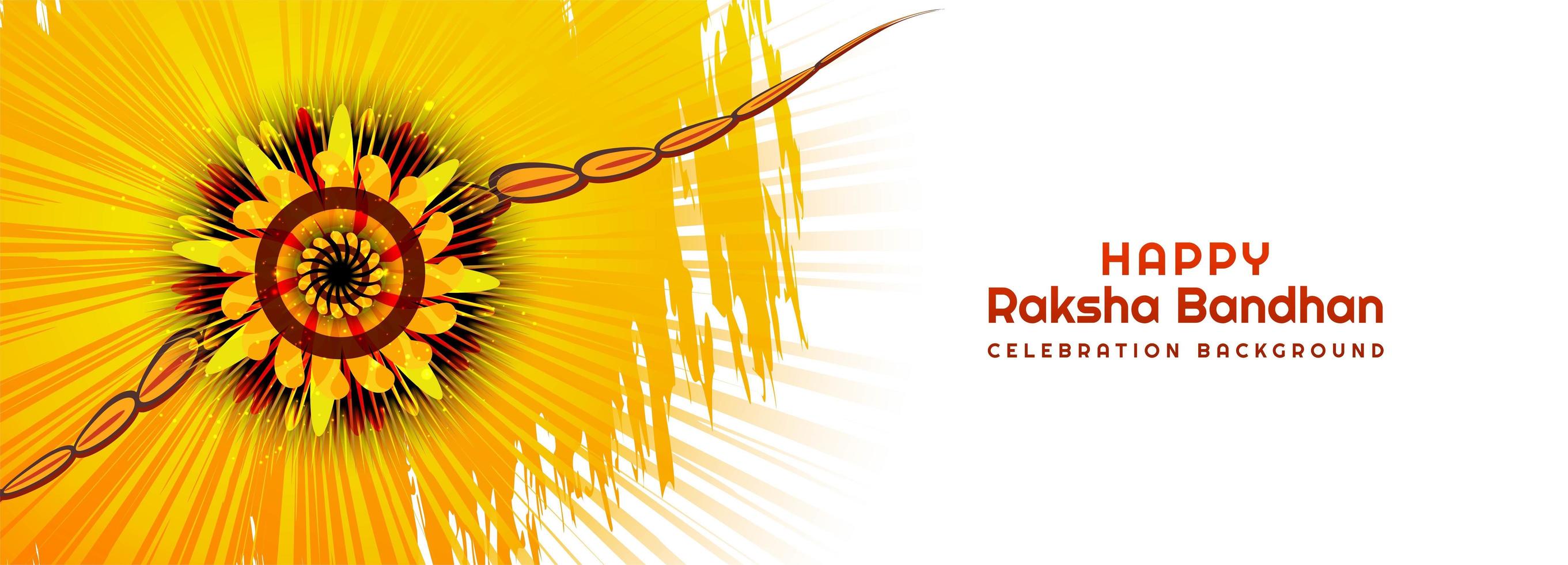 Hindu Festival Raksha Bandhan Banner Design vector