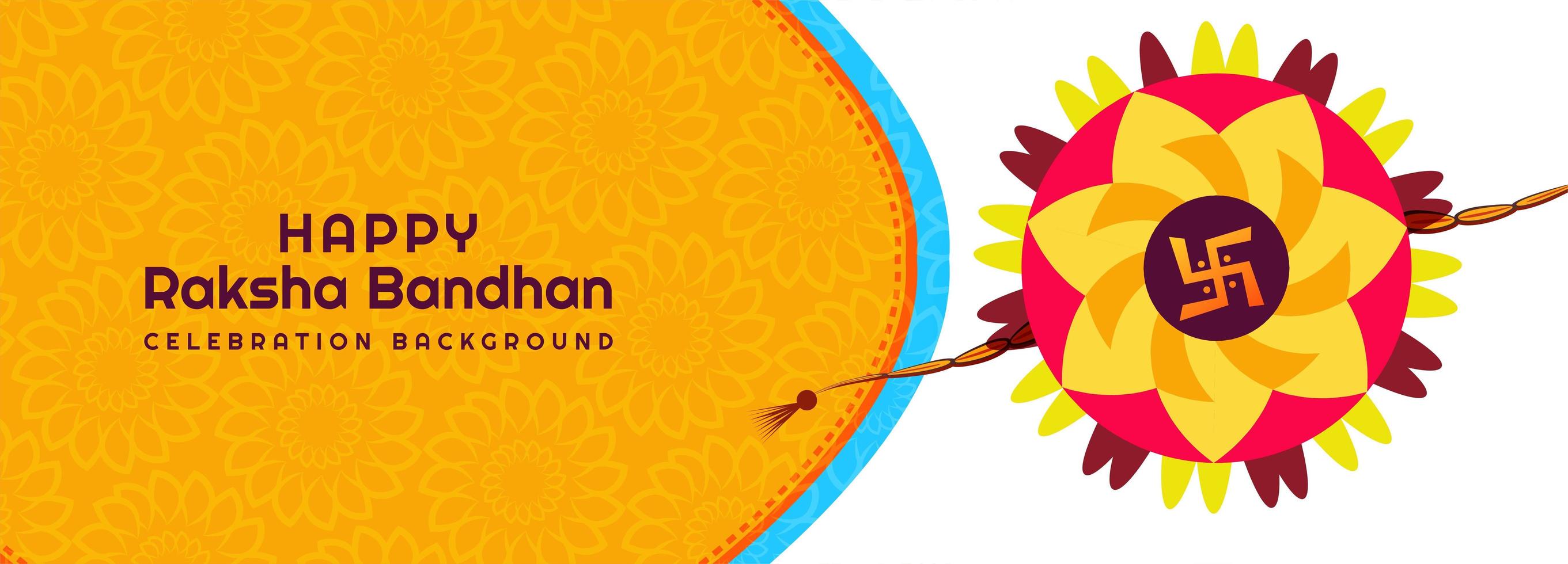 Happy Raksha Bandhan Festival Banner Background vector