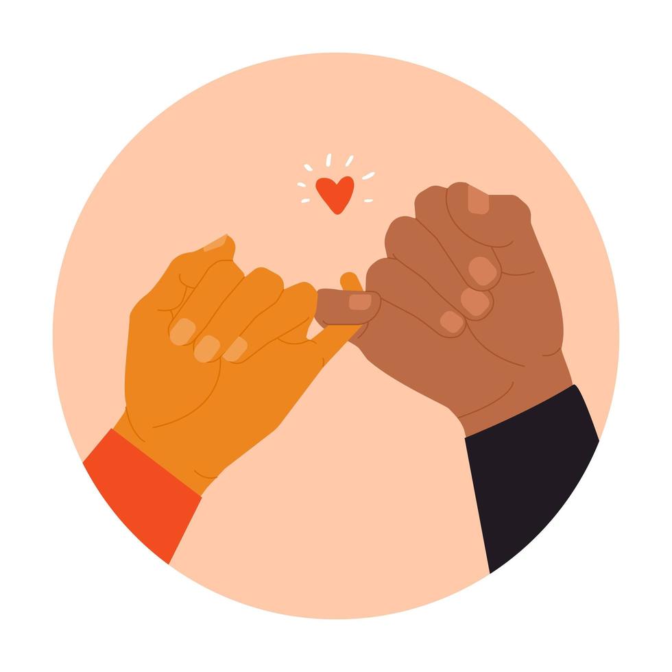 Hands Making Pinky Promise vector