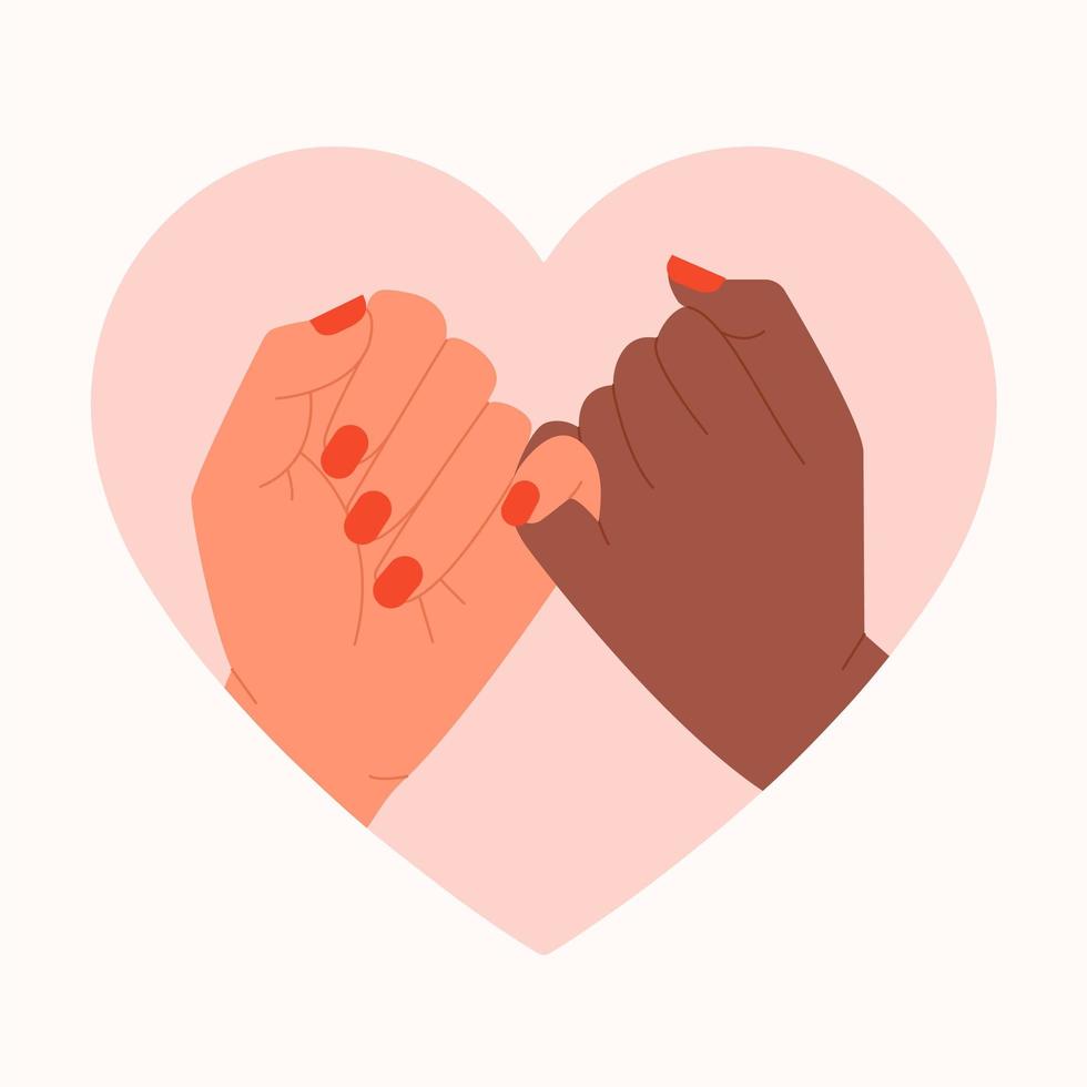 Pinky Promise Hand Gesture vector