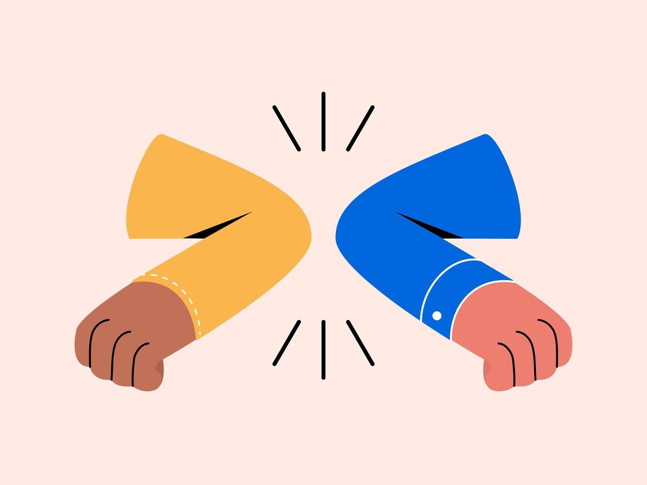Elbow Shake Greeting vector