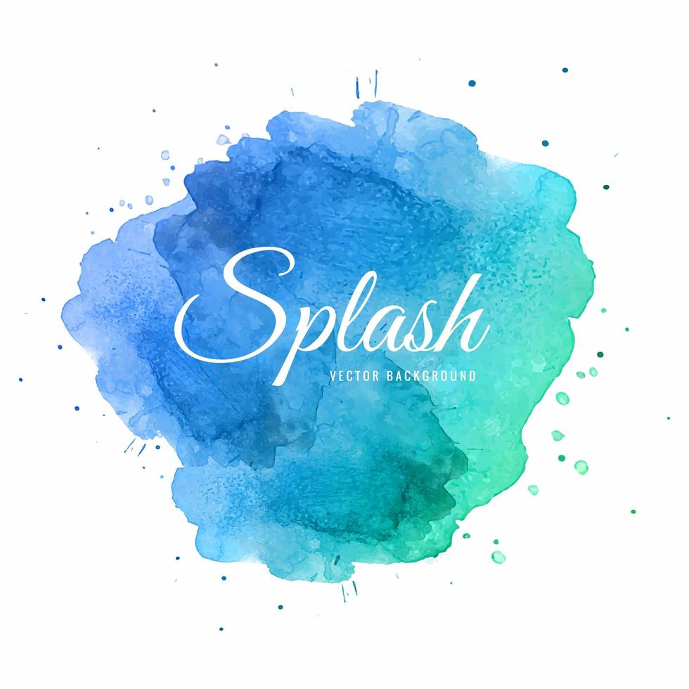 Abstract Blue, Teal Watercolor Splotch Texture vector