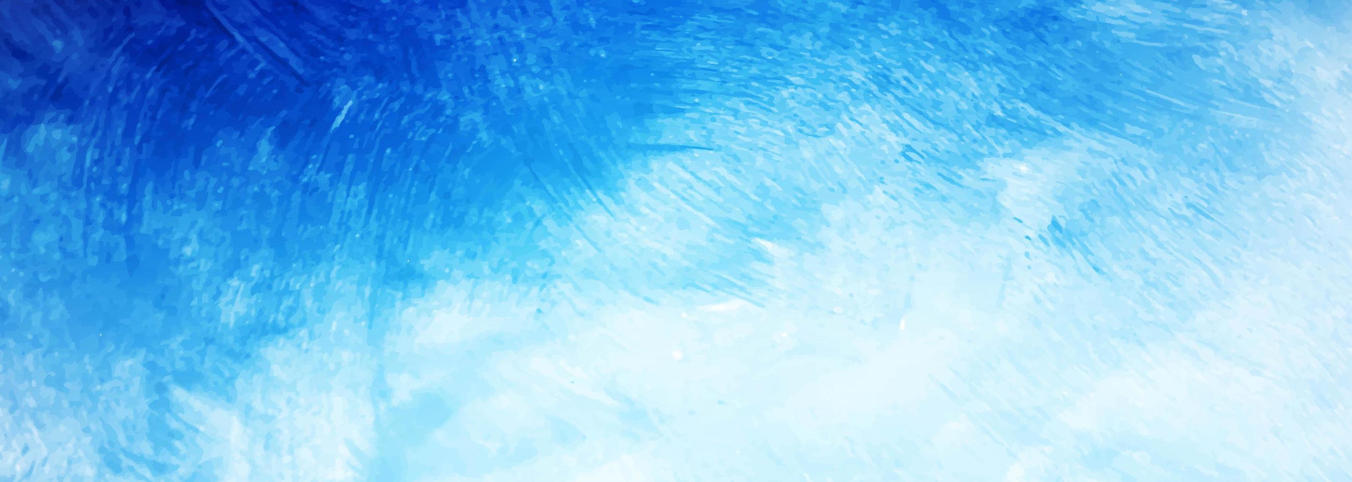 Banner de textura de acuarela azul abstracto vector