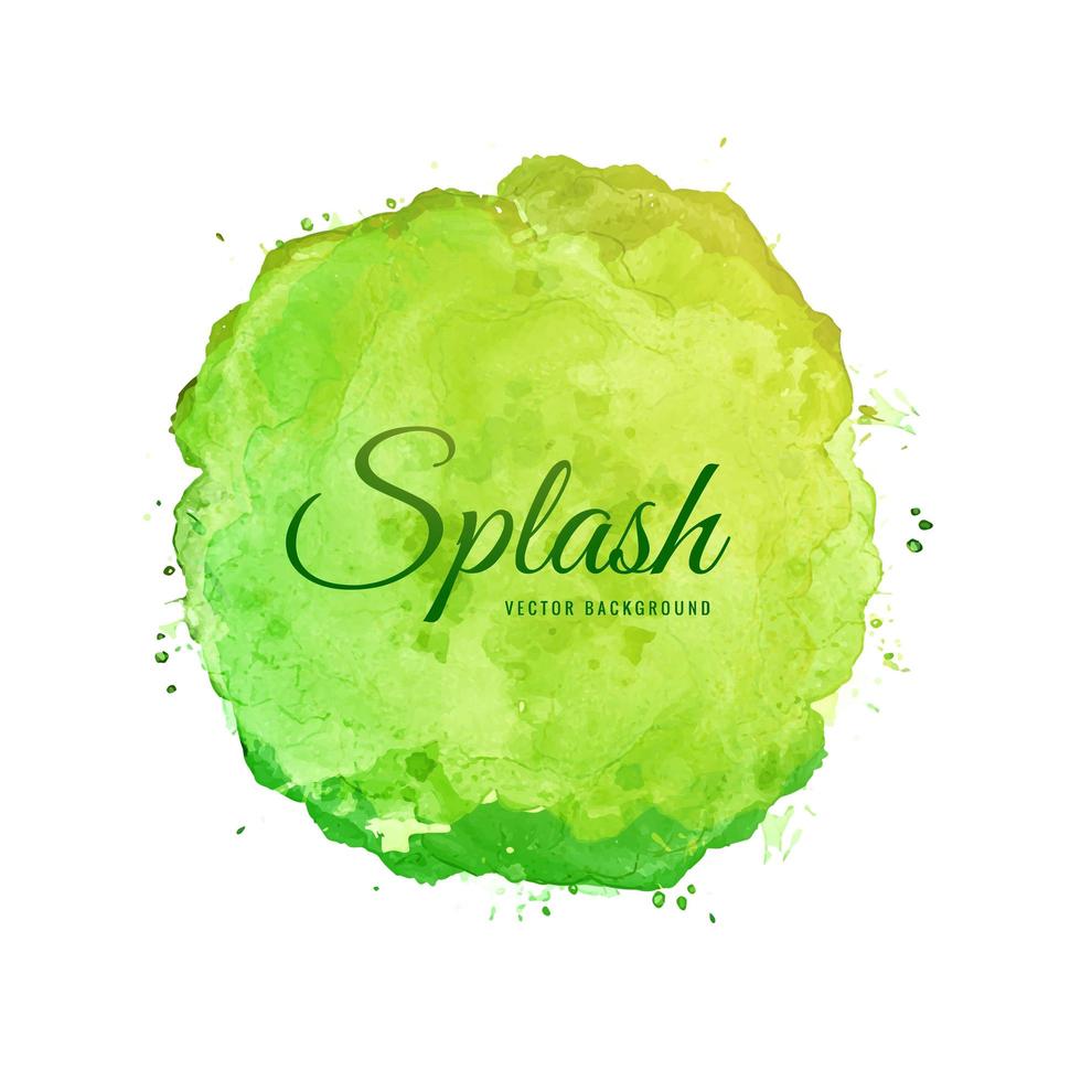 Abstract Green Watercolor Circle Splotch Texture vector