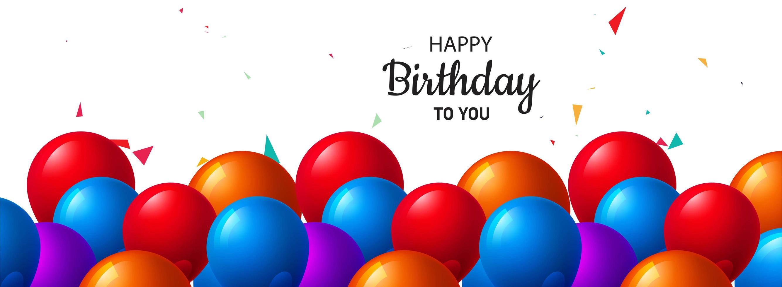 Celebration birthday banner card background vector