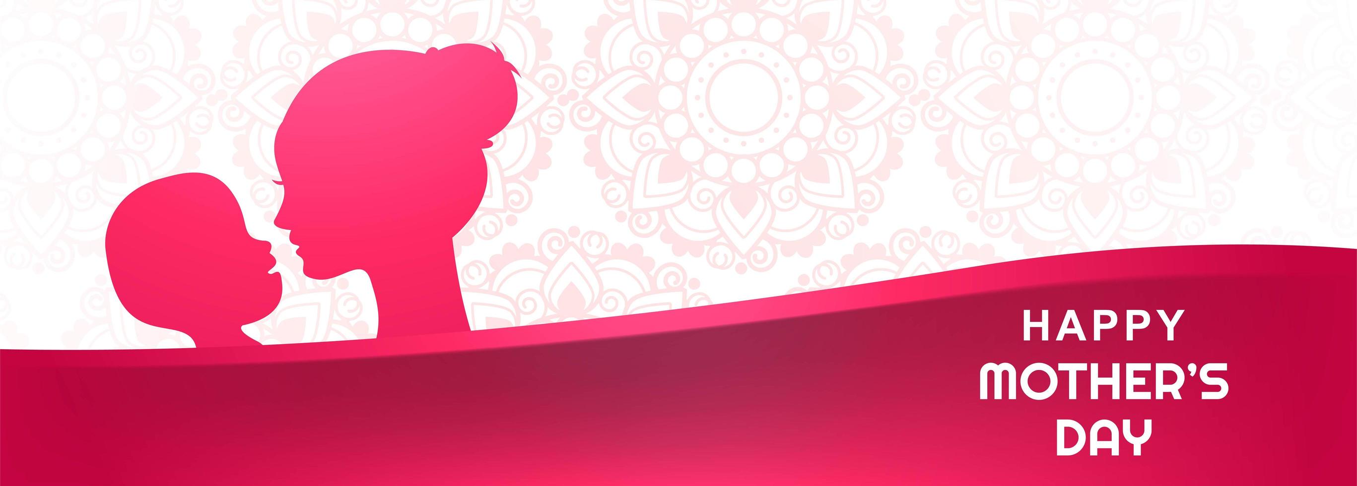 feliz dia de la madre banner background vector