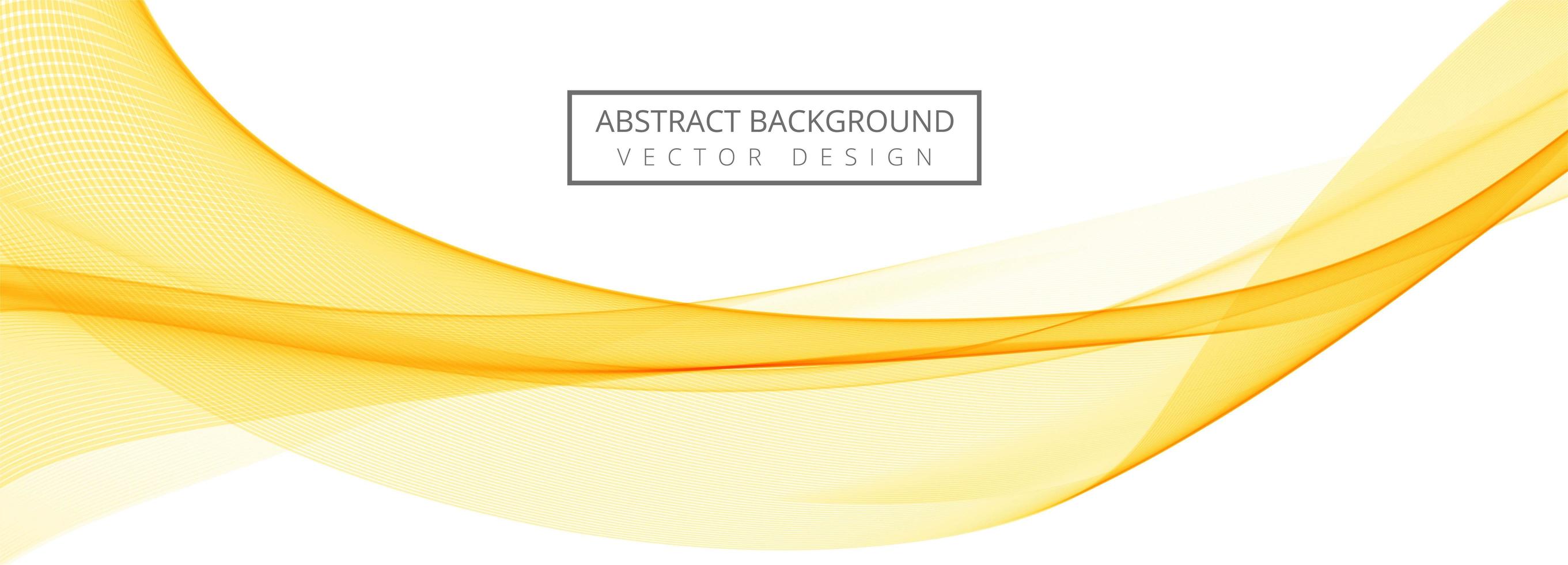 Abstract Yellow Flowing Wave Banner vector