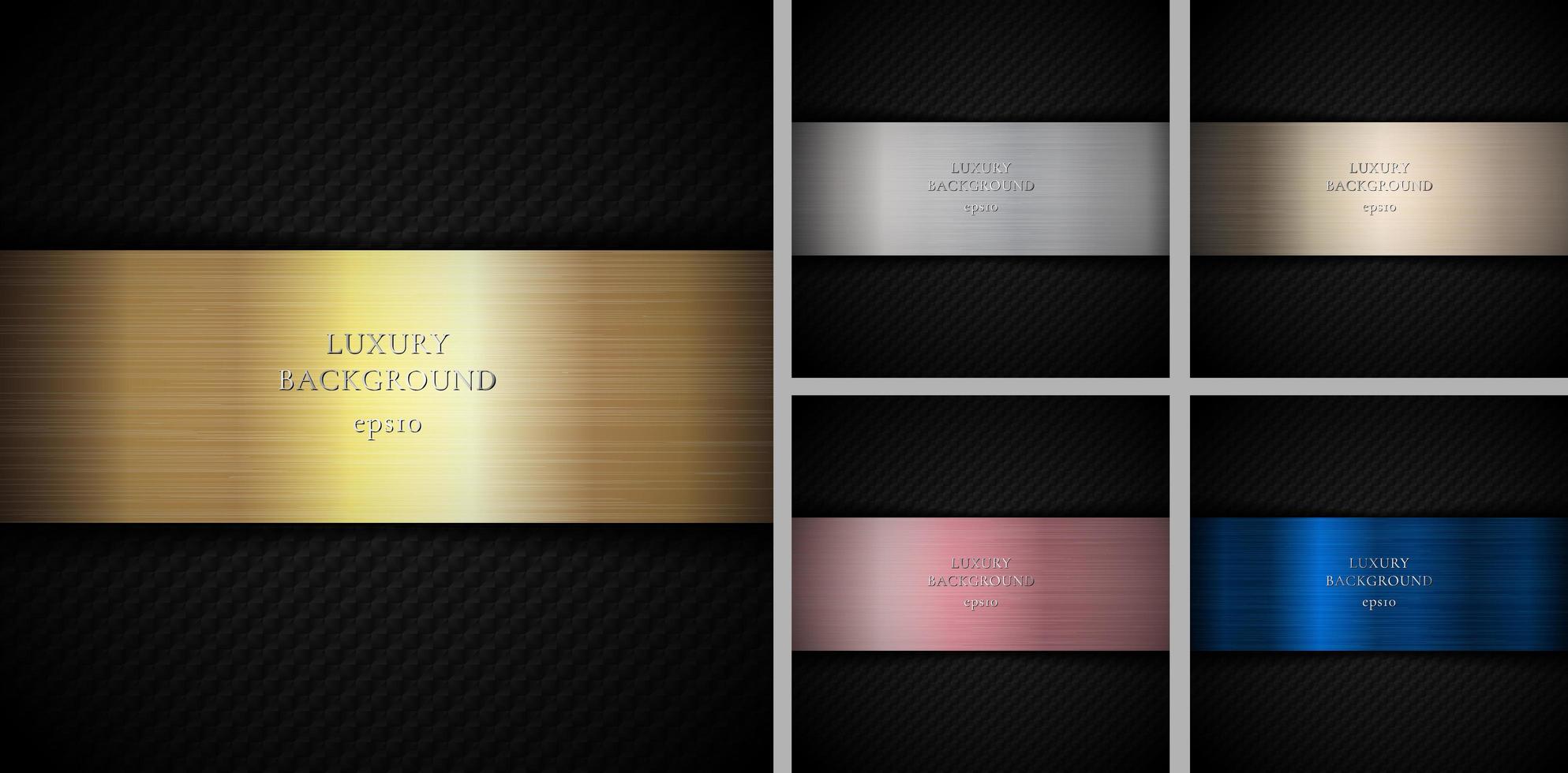 Set of metallic backgrounds  vector