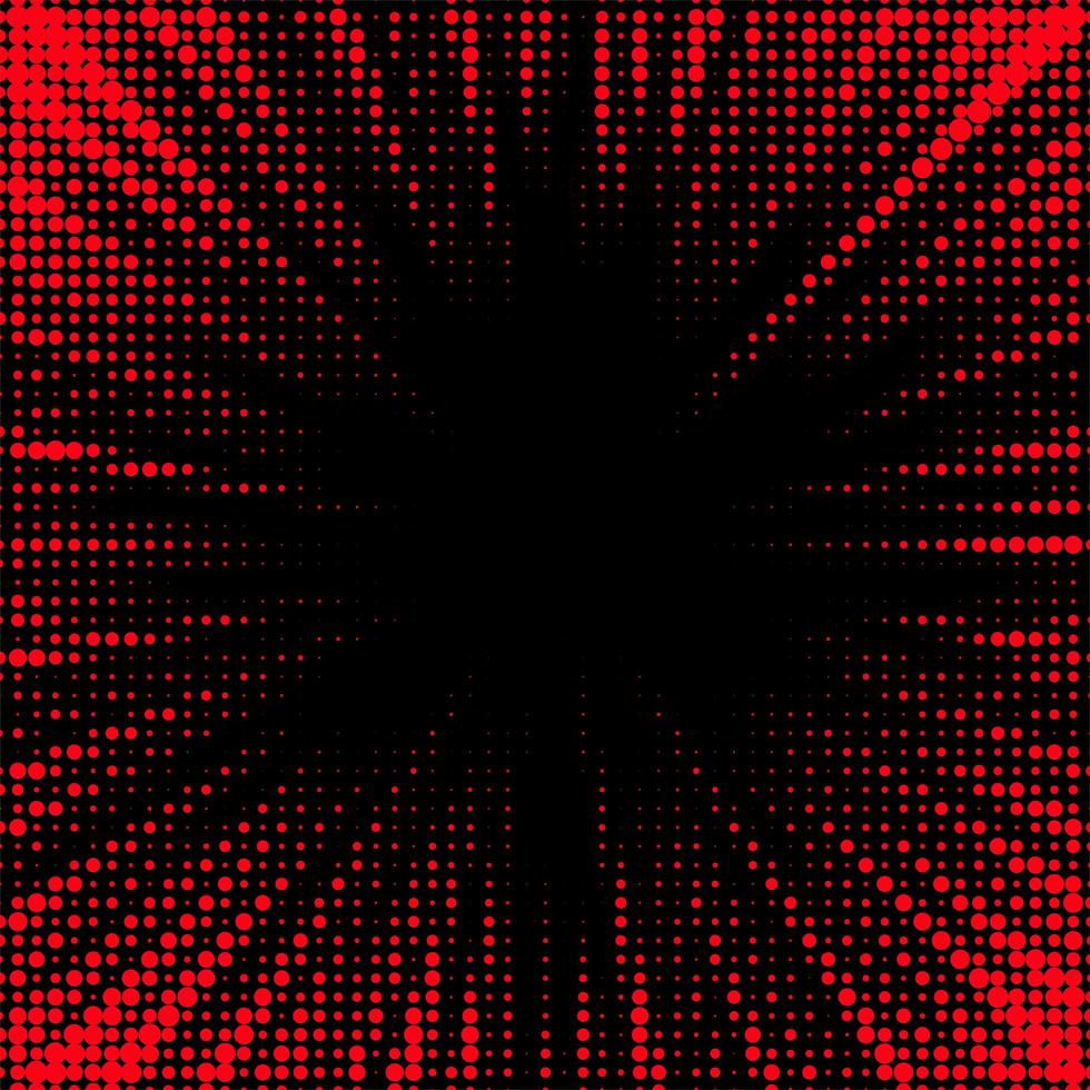 Abstract Dotted Red, Black Background vector