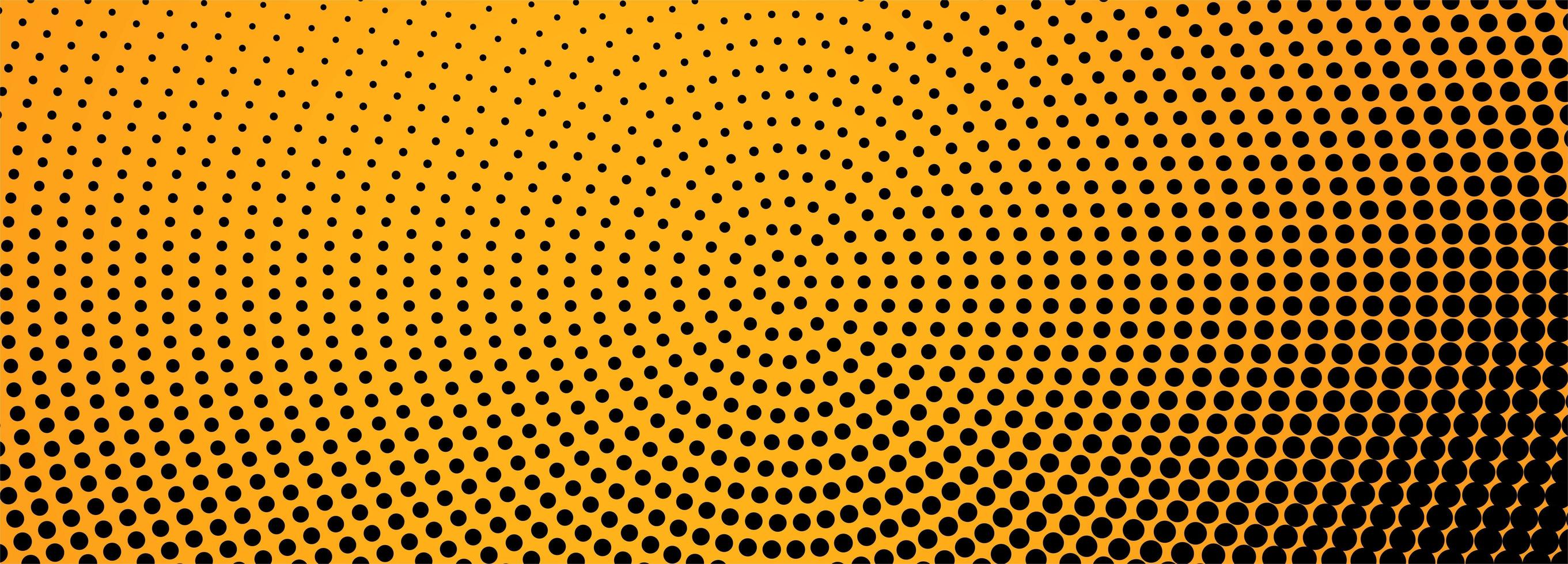 Abstract orange and black halftone banner background vector