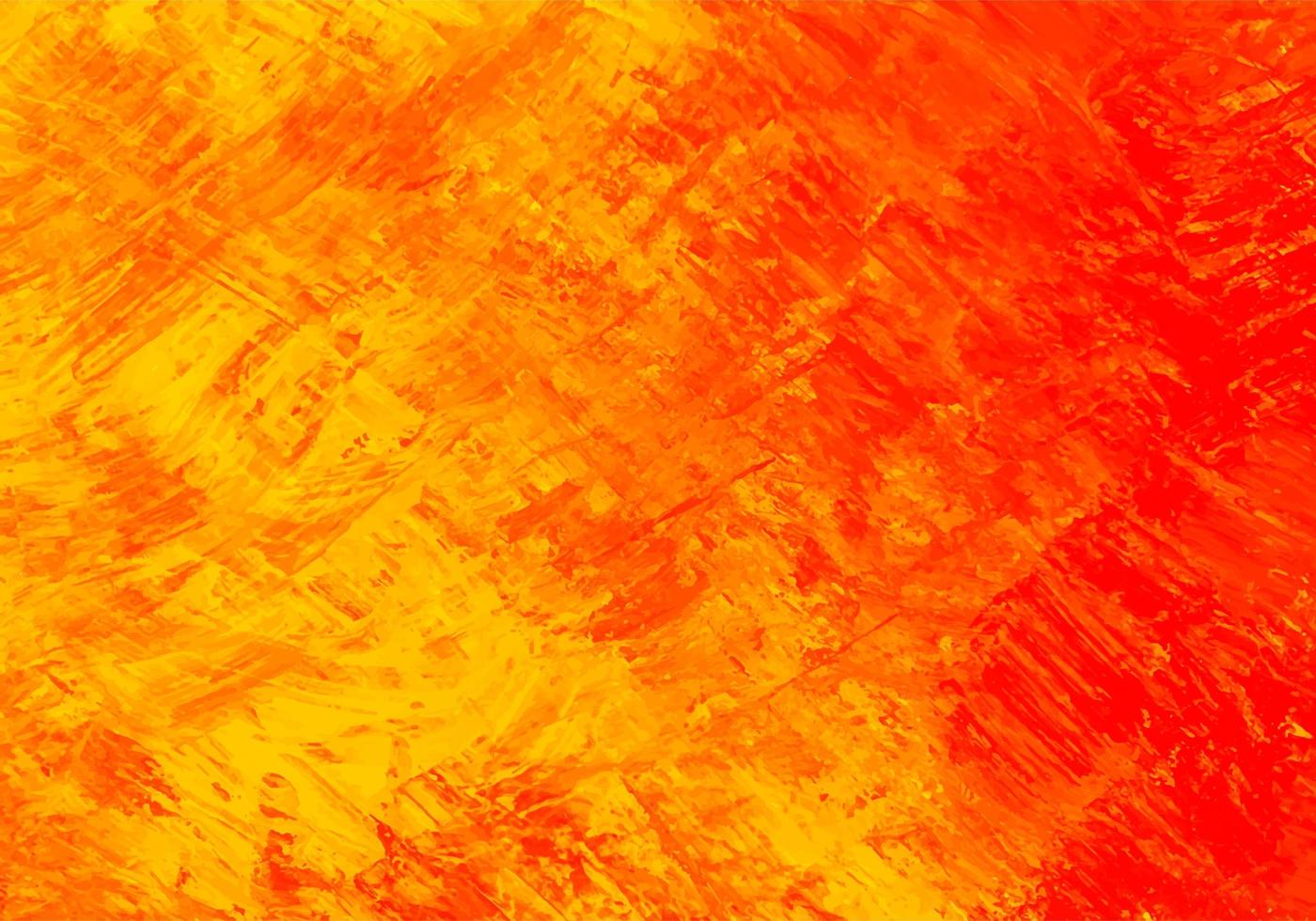 Fondo de textura de pincelada de pintura roja, amarilla abstracta vector