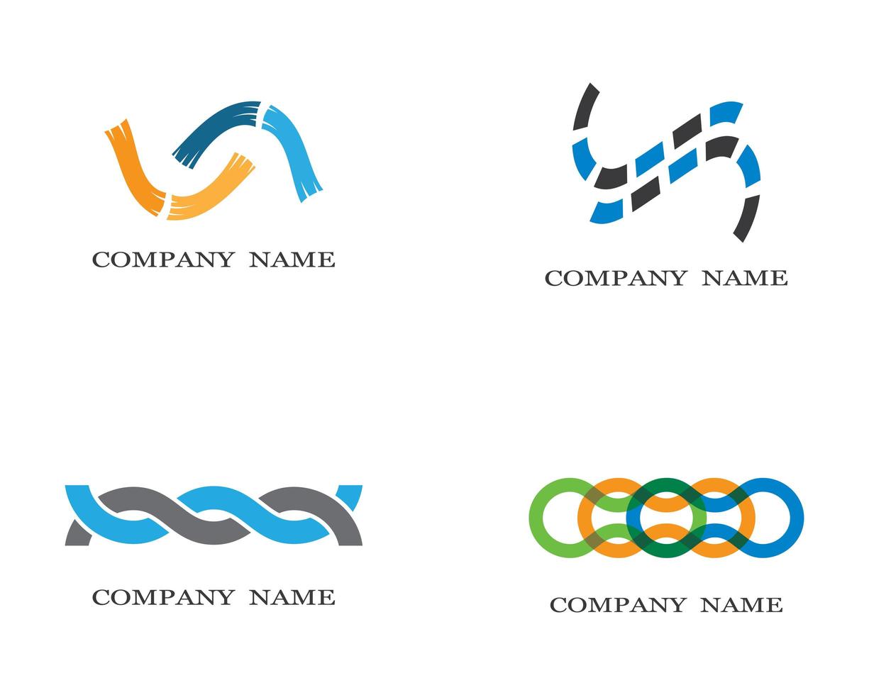 Infinity symbol logo set  vector