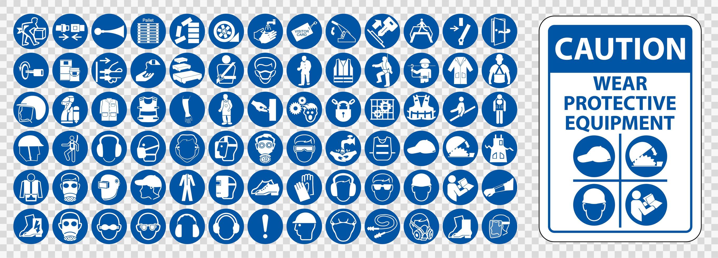 PPE icon set. vector