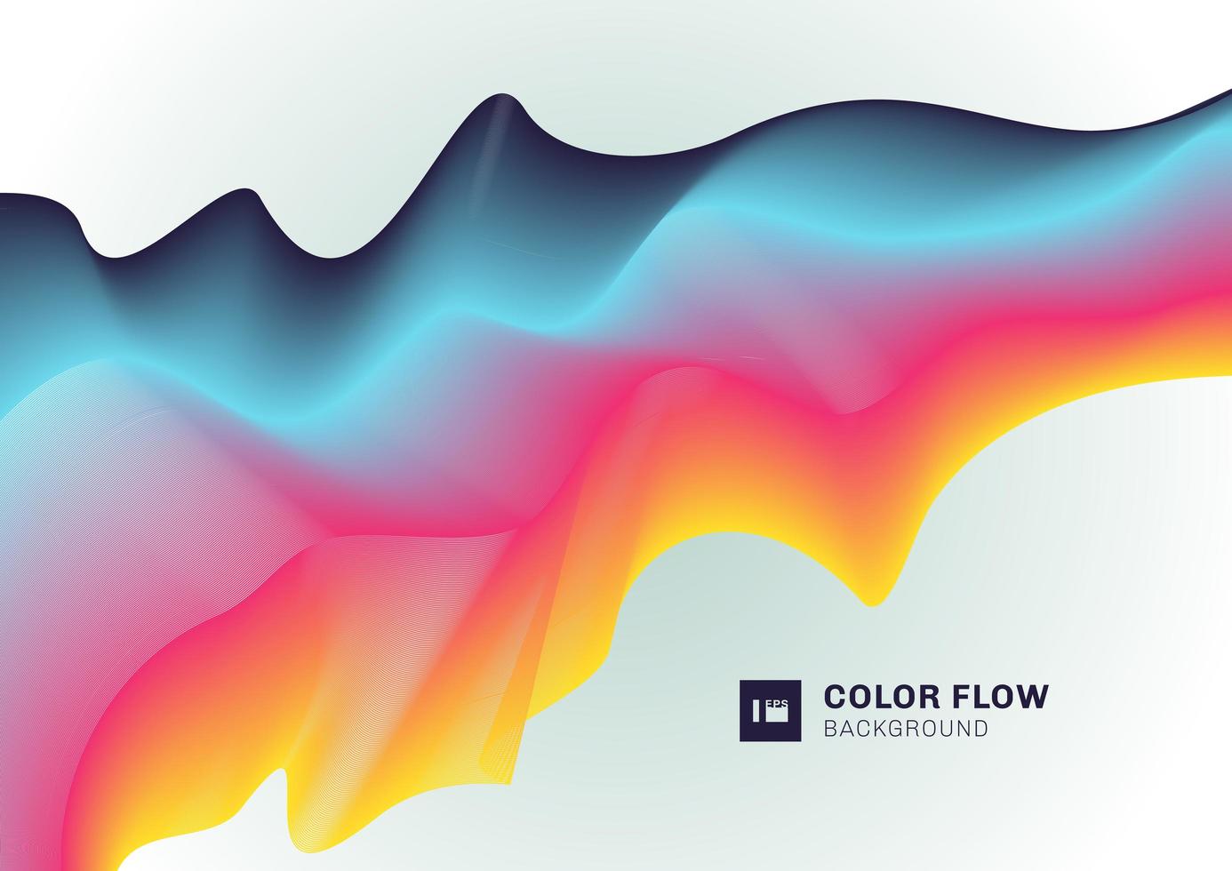 línea fluida colorida moderna abstracta vector