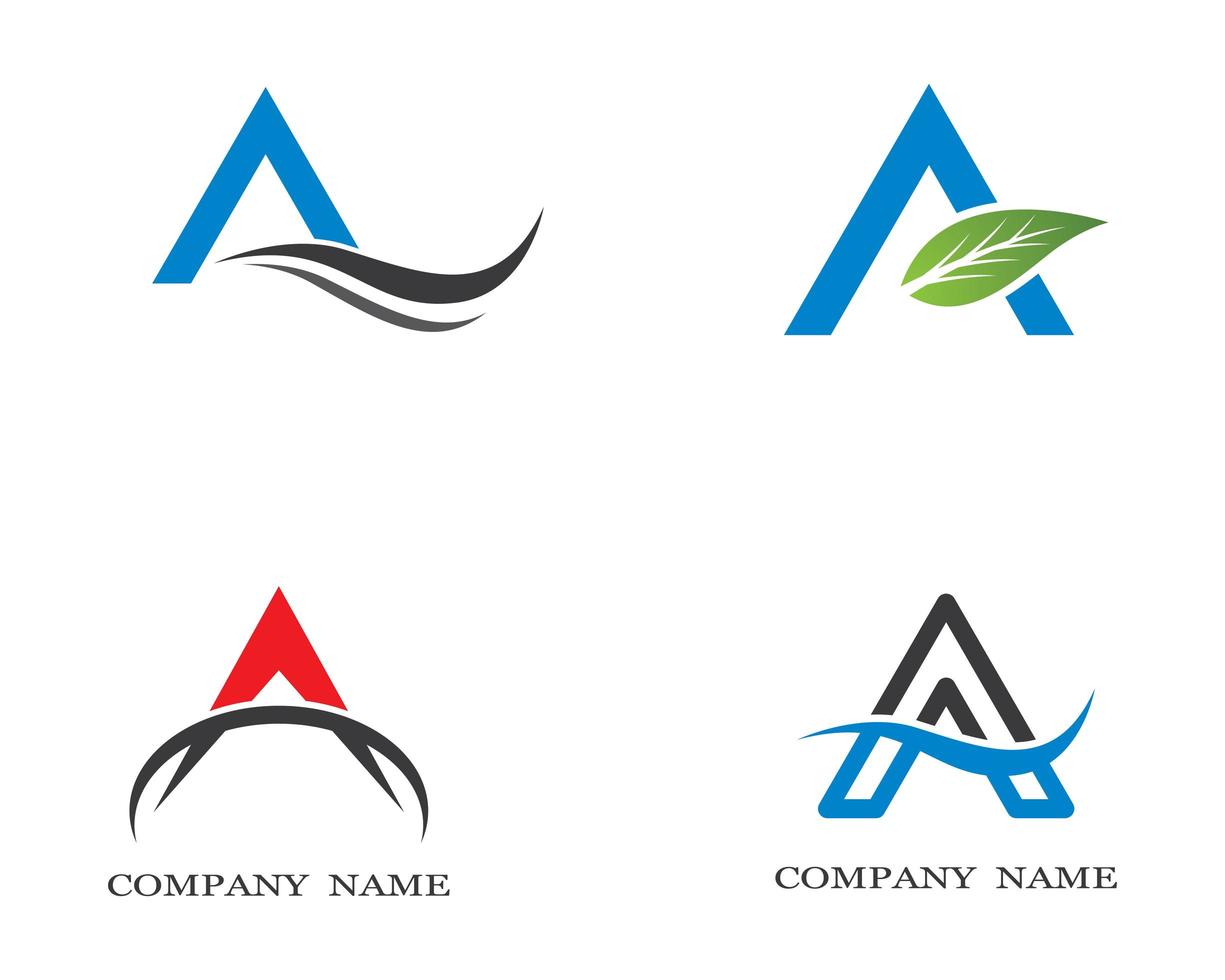 Letter A Simple Logo Set vector