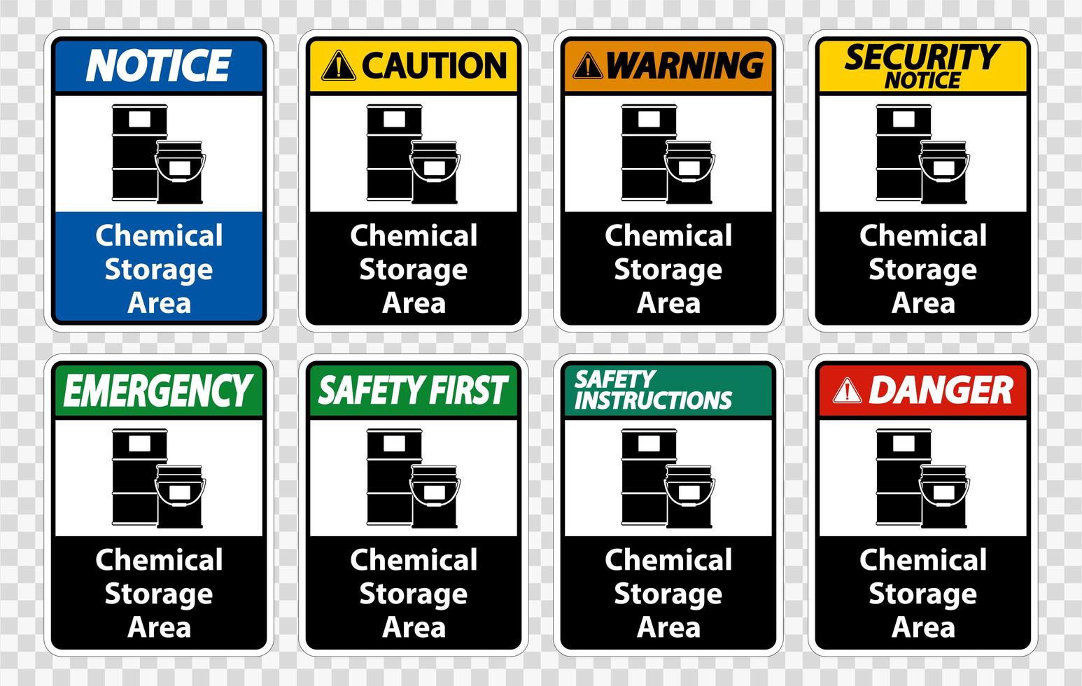 Chemical Storage Warning  vector