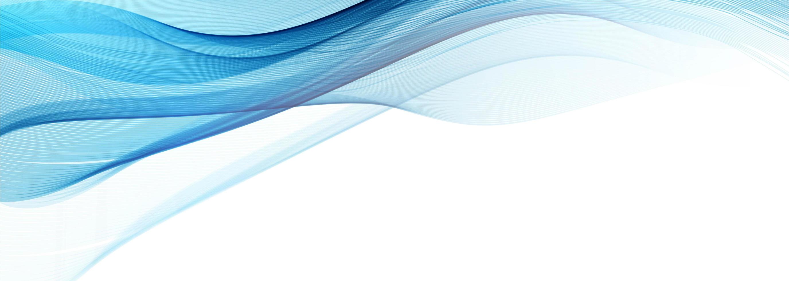 Modern Flowing Blue Wave Banner on White vector