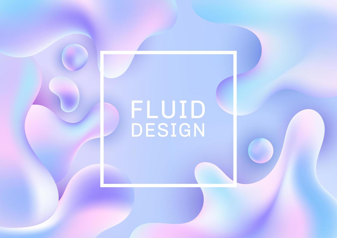 Abstract 3D fluid shapes vector