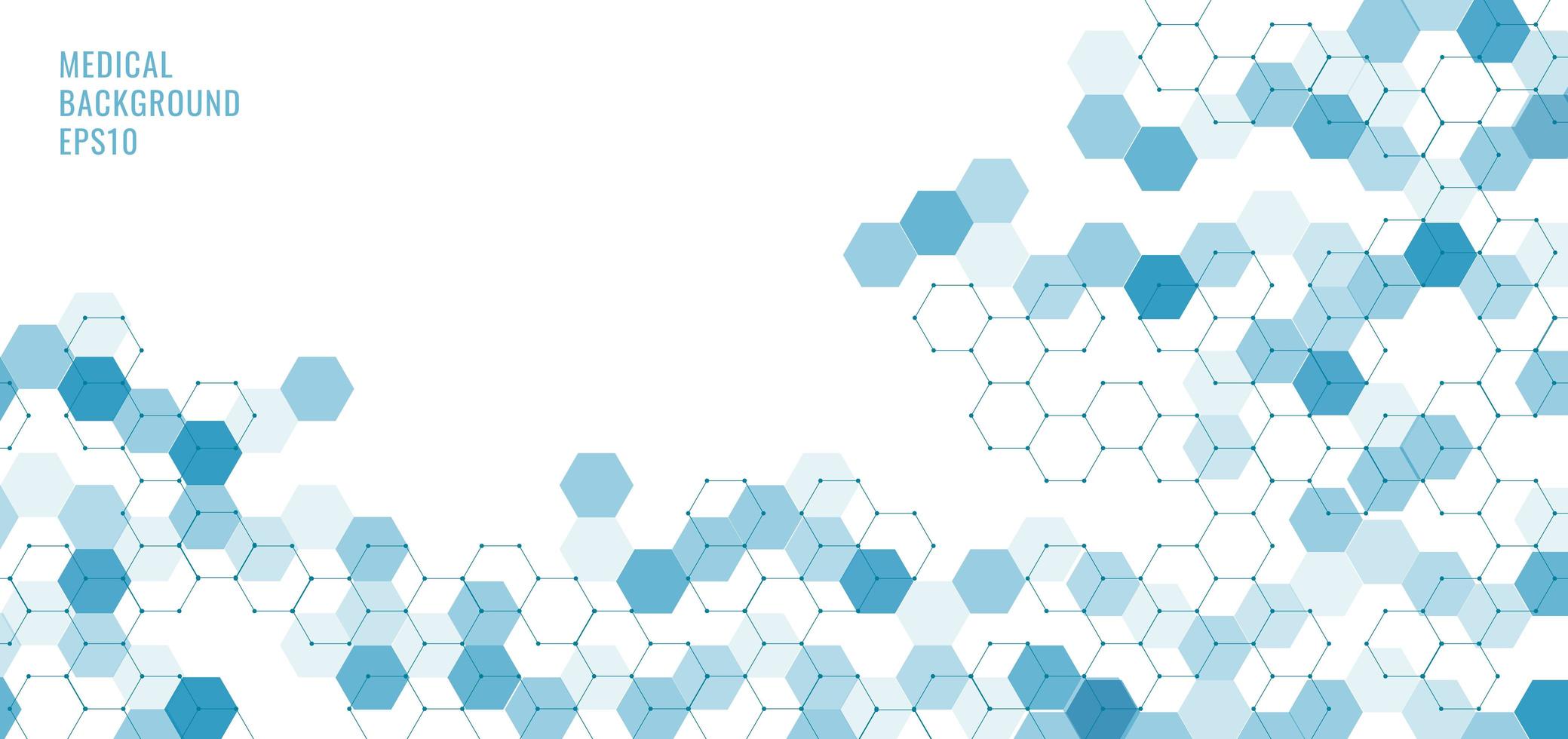 Abstract technology blue hexagons vector