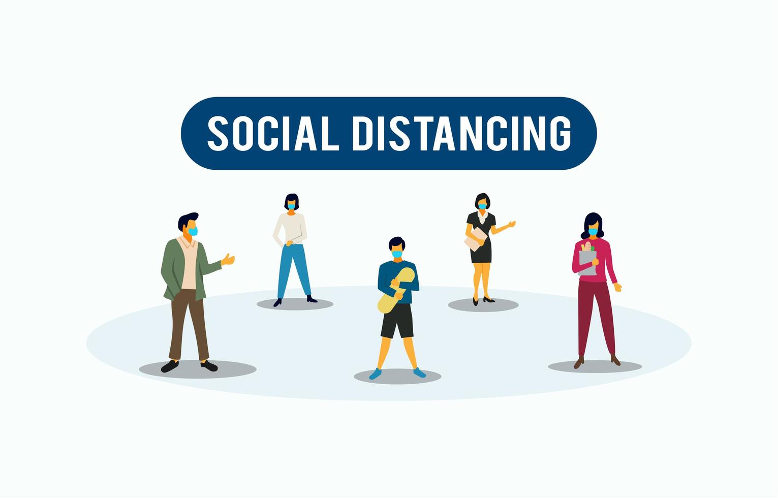 Social Distancing to Coronavirus vector