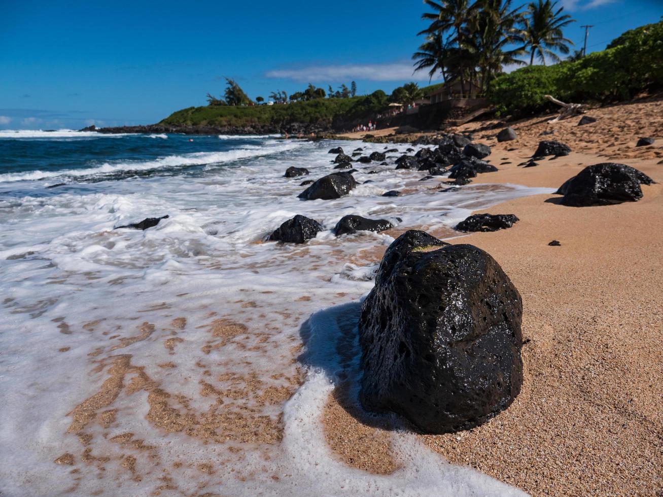 Rocks on seashore photo