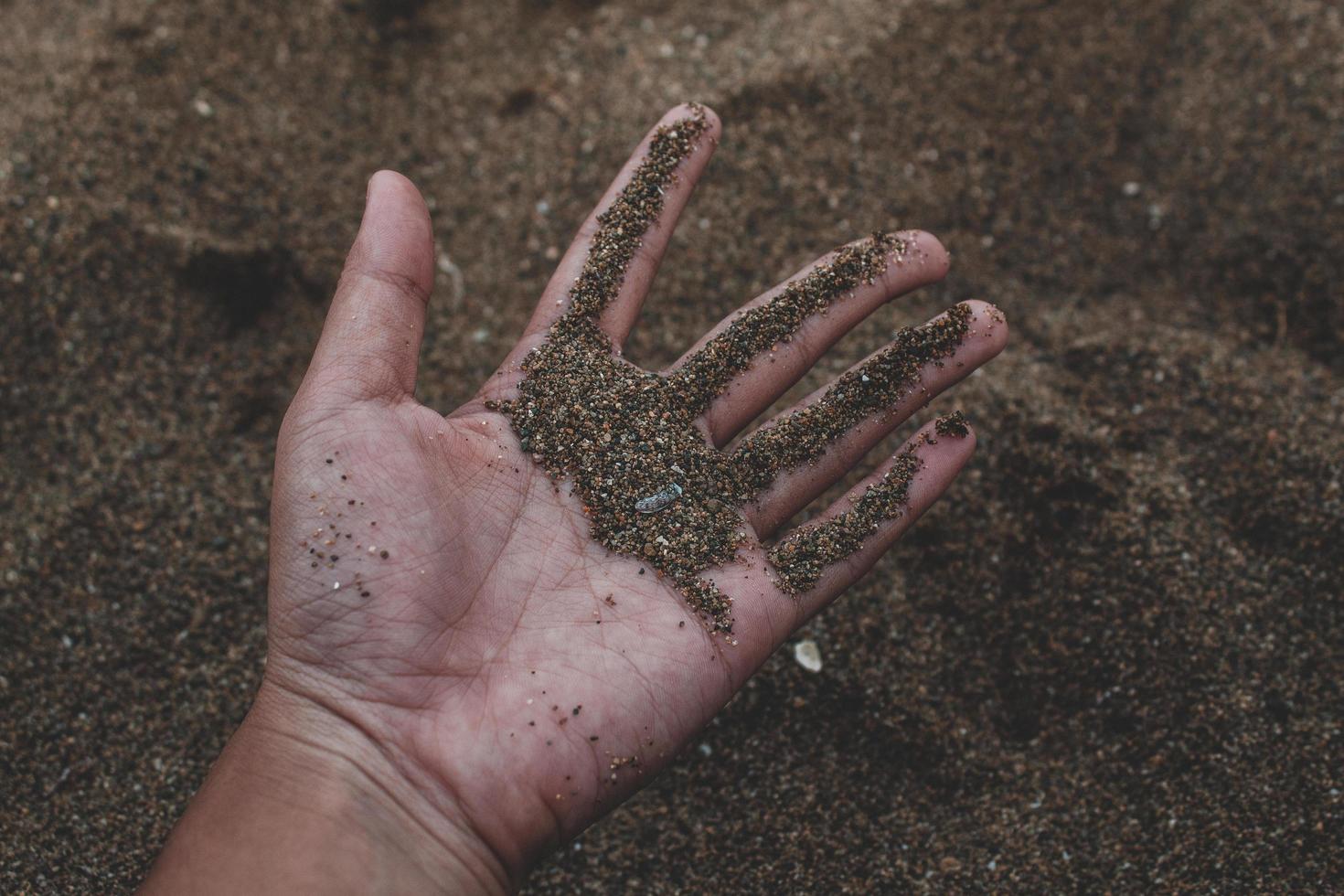 Sand in hand photo