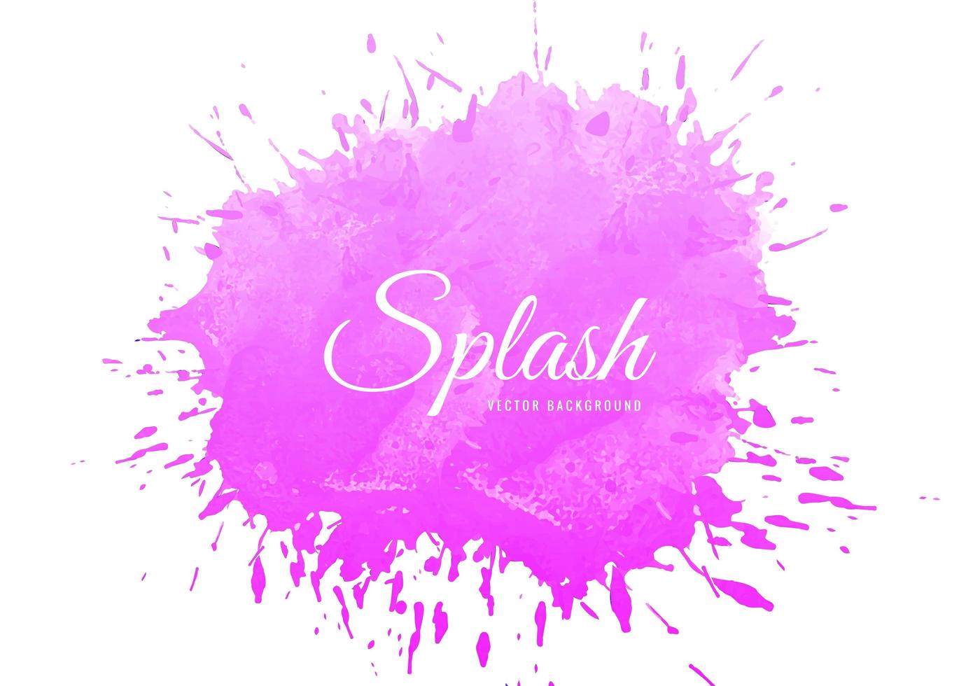 Pink watercolor splash texture background vector