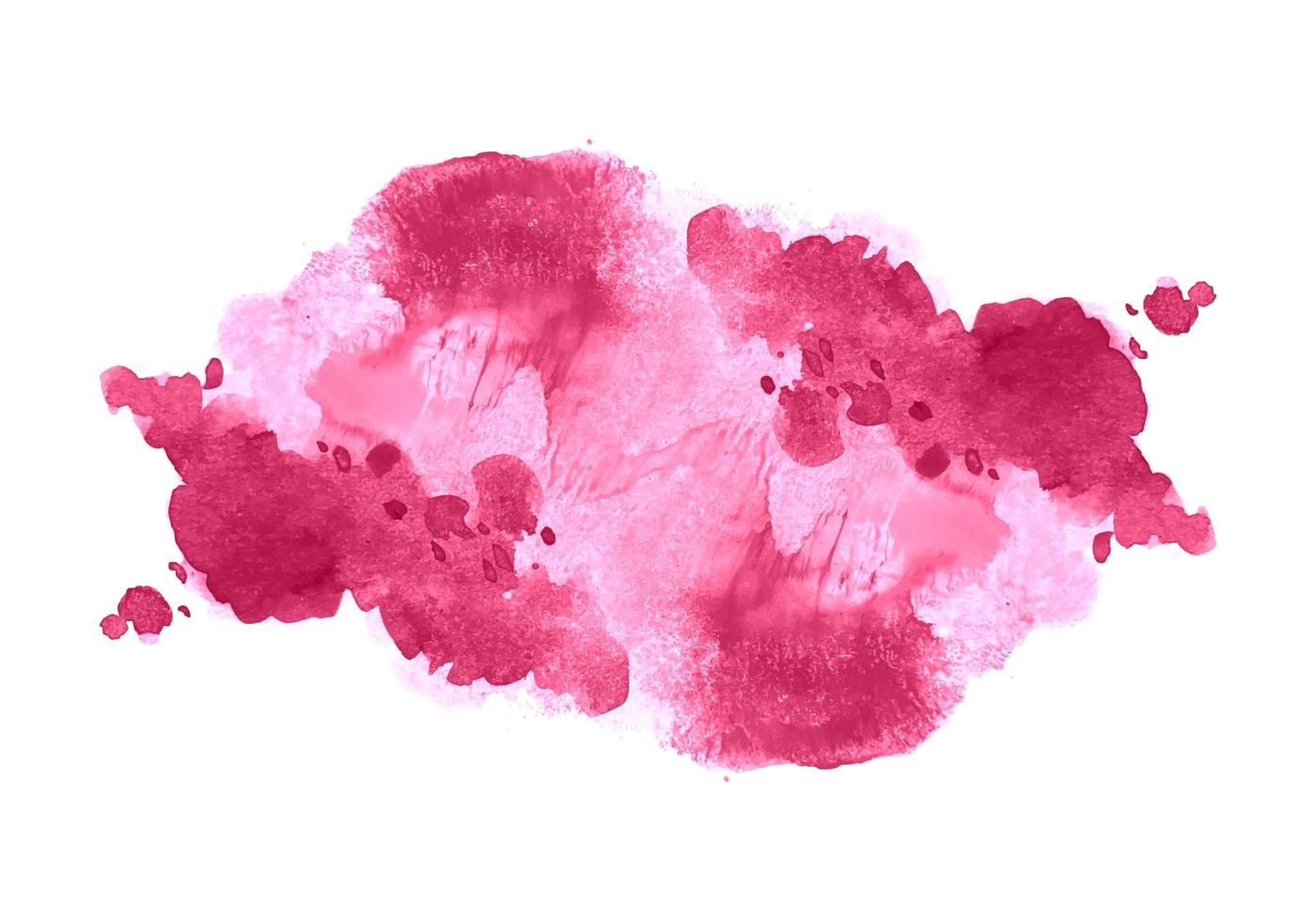 Abstract pink soft watercolor splash design vector