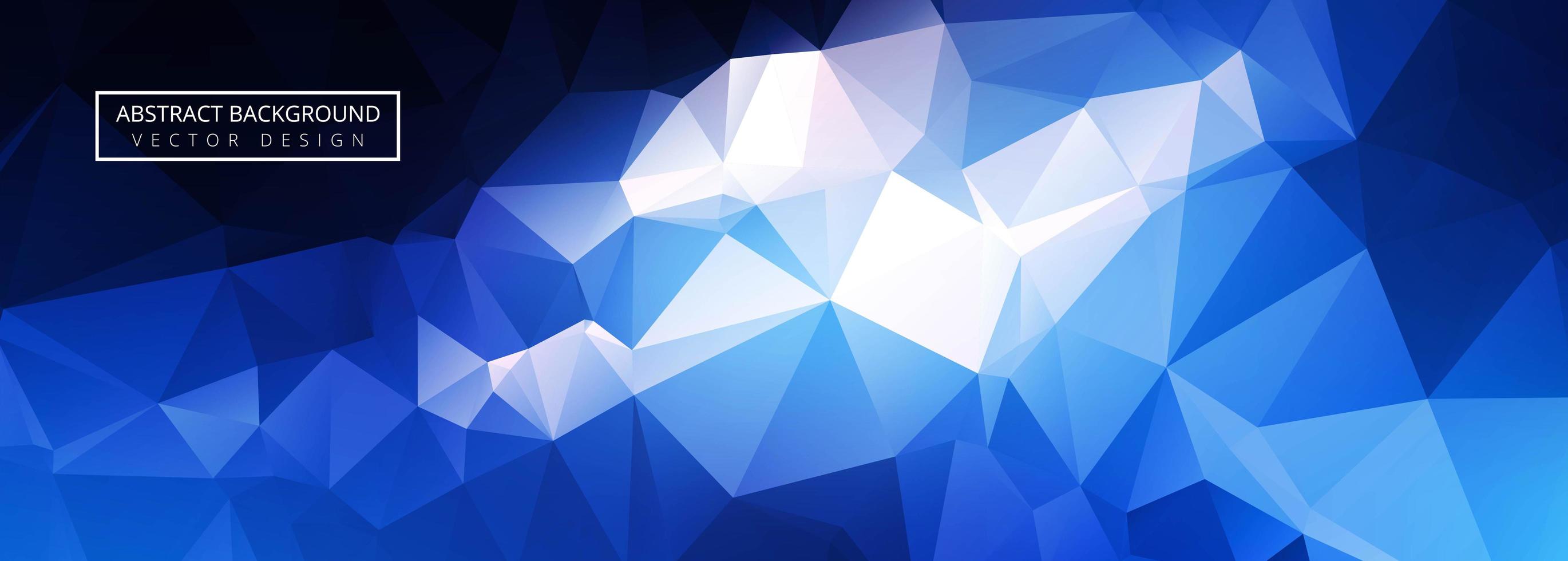 Abstract Shiny Blue Polygon Banner vector