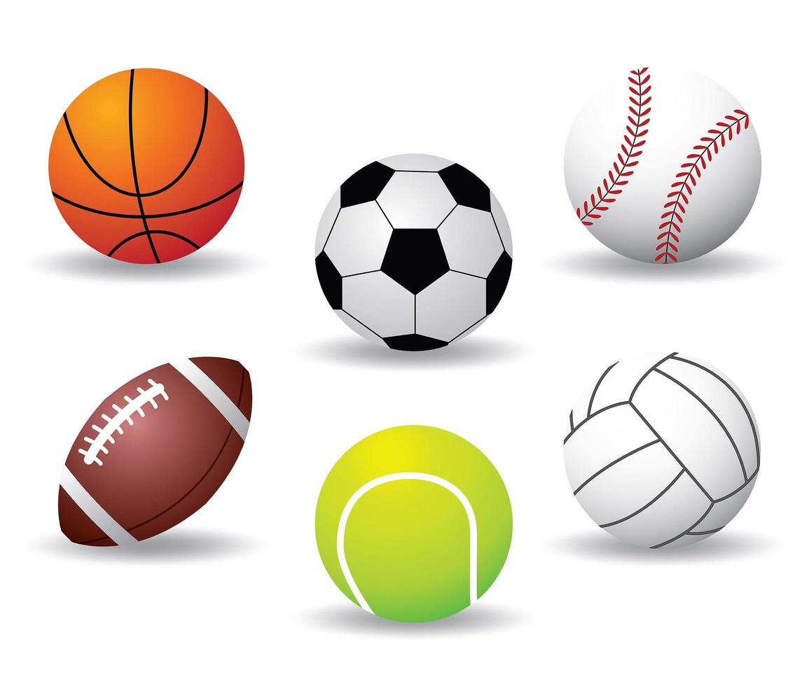 Sport balls collection vector