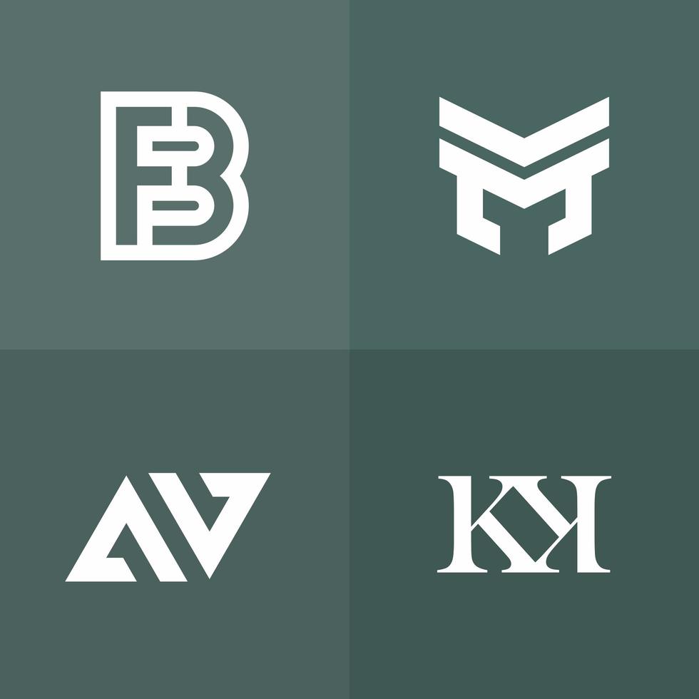 Initial logo set vector