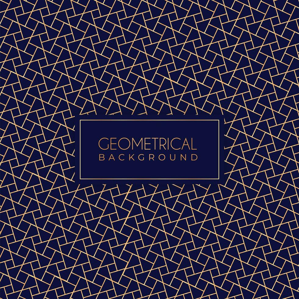 Blue and gold geometric pattern vector