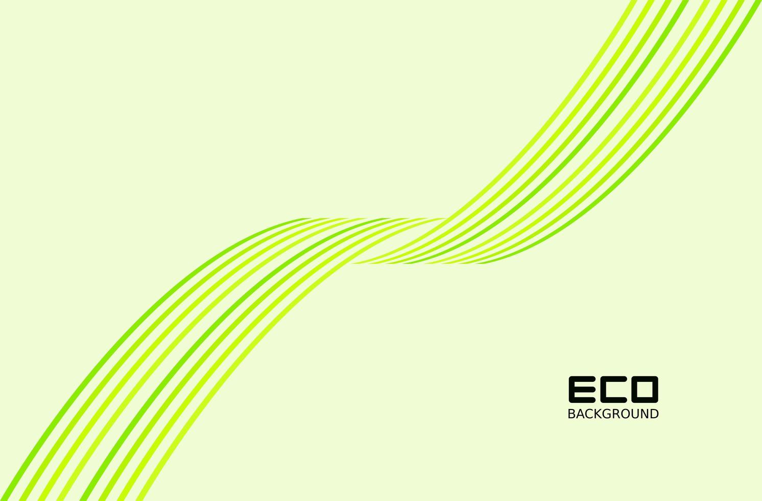 Green eco-friendly twisted line pattern design vector