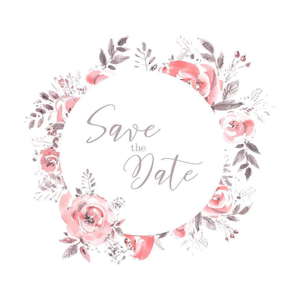 Soft Pastel Rose Border vector