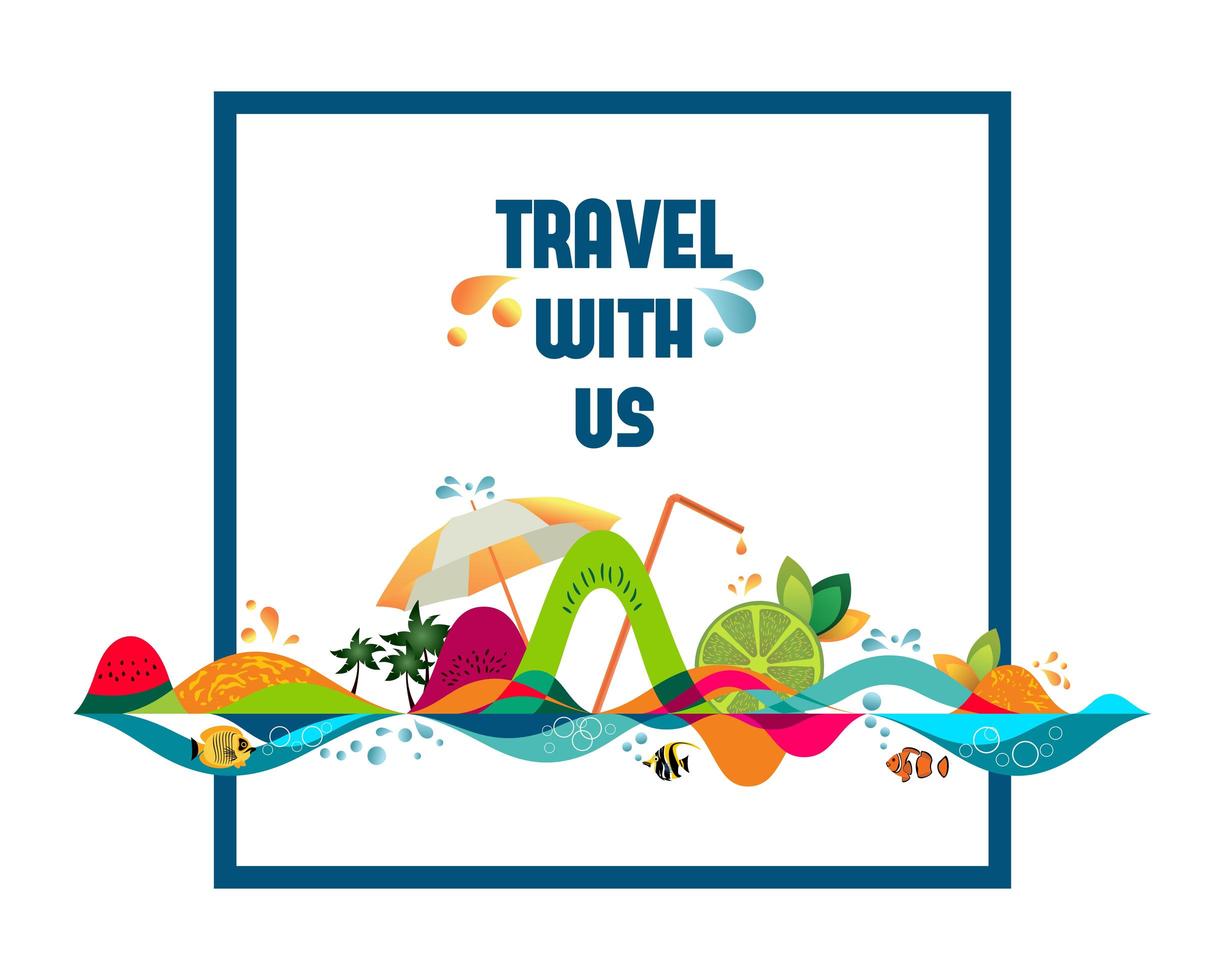 Travel with us  banner vector