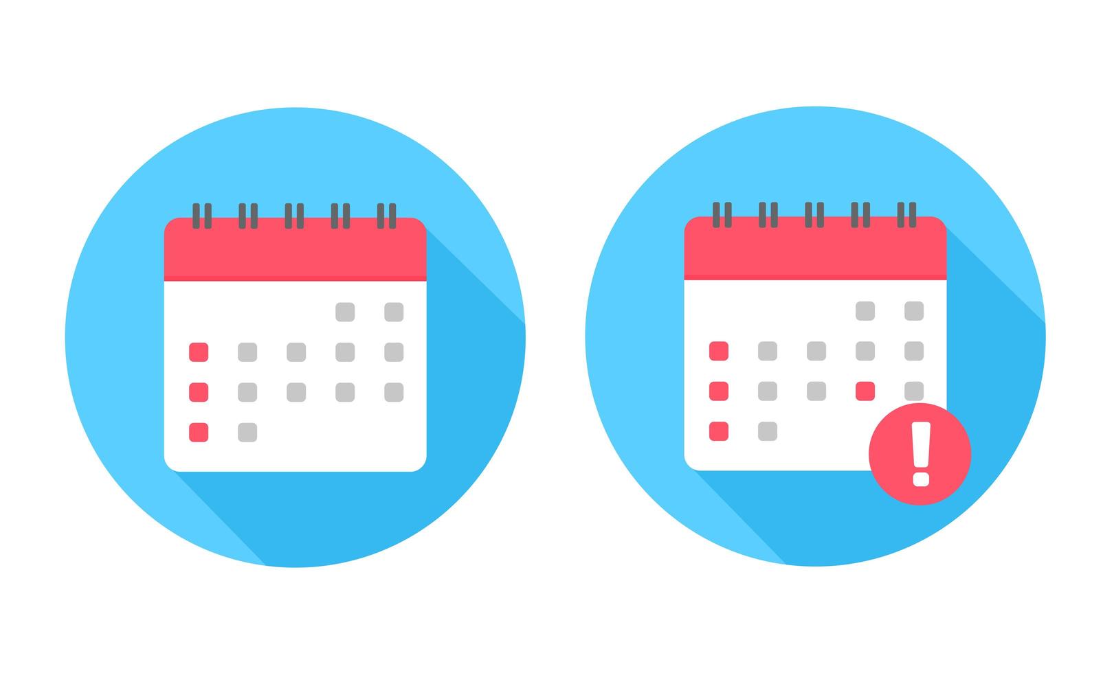 Calendar icon set vector