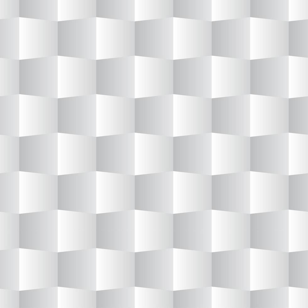 White 3D Square Seamless Pattern vector