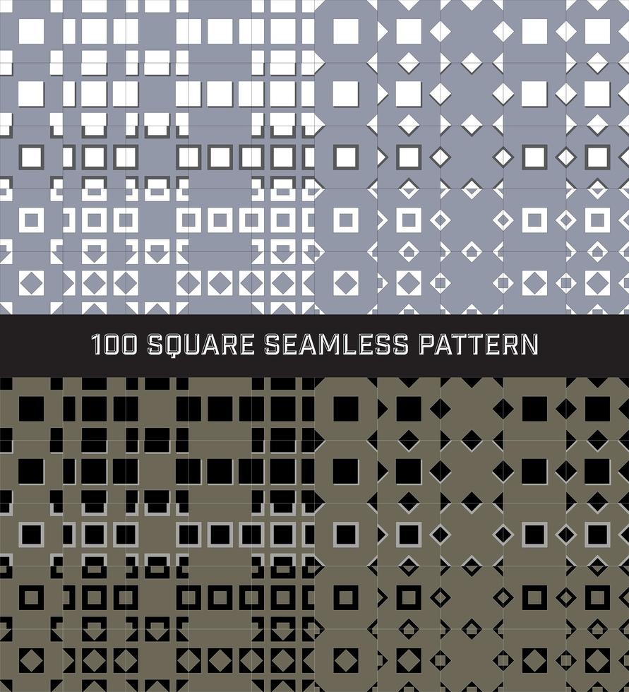 100 Square Seamless Pattern Set vector
