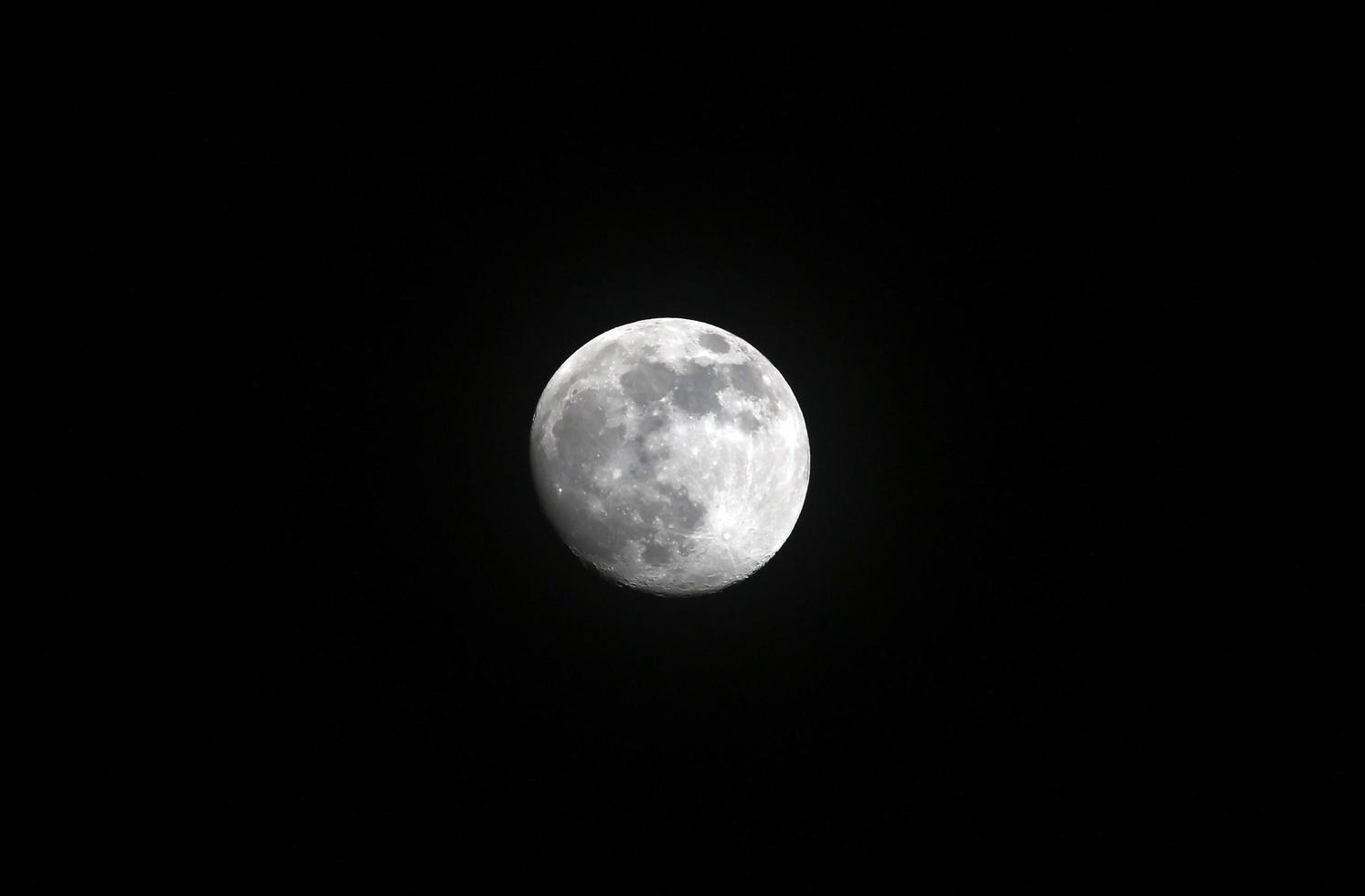 Full moon shot on a dark night photo