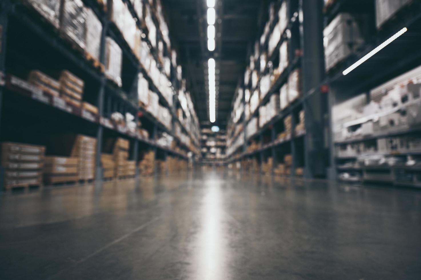 Aisle of warehouse photo