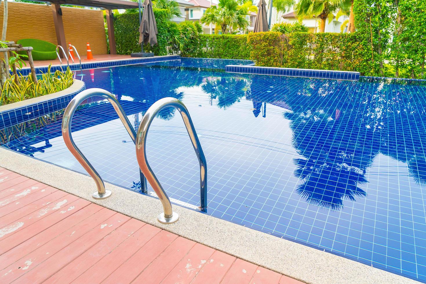 Swimming pool stairs photo