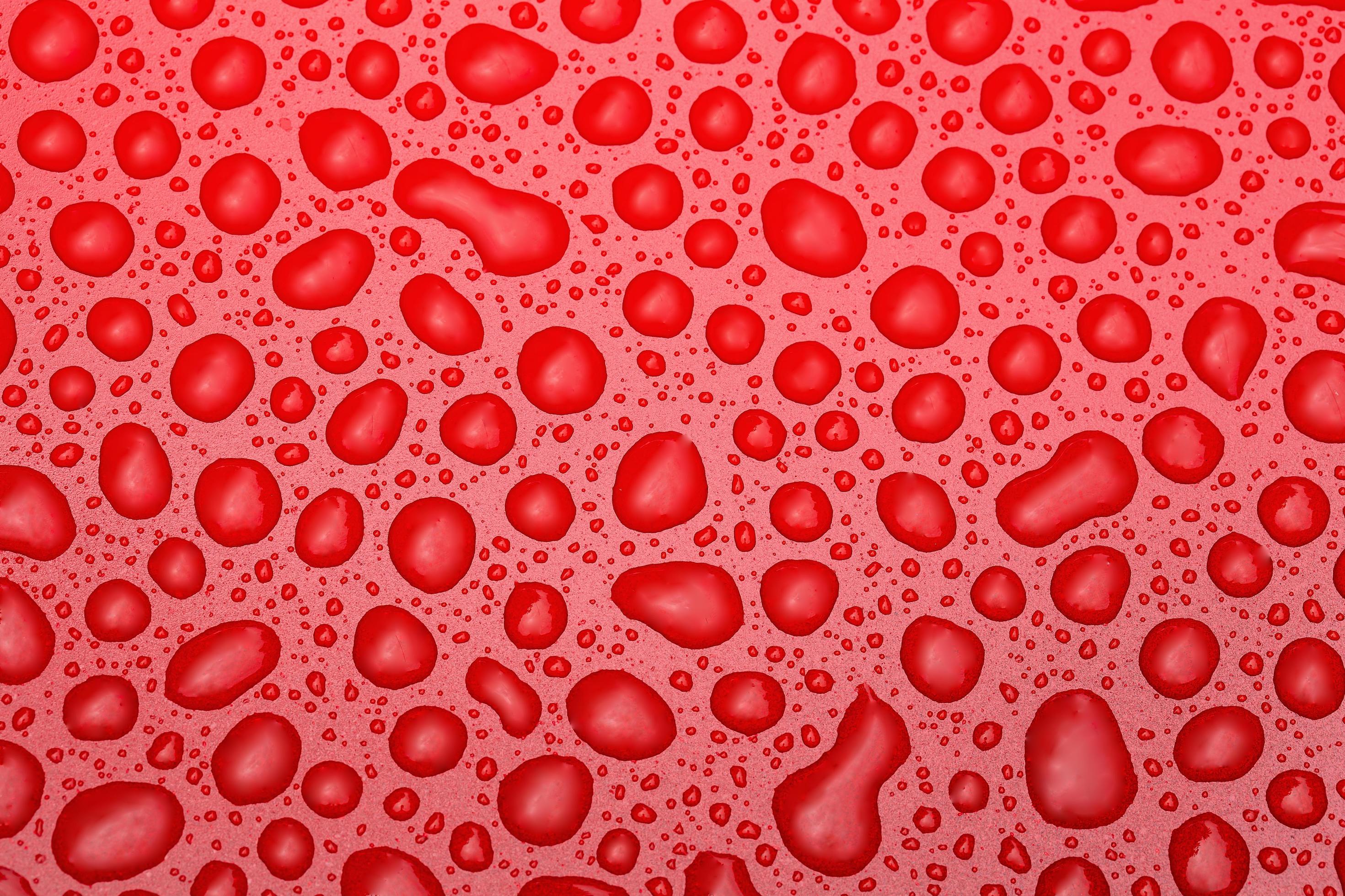 red water drops background